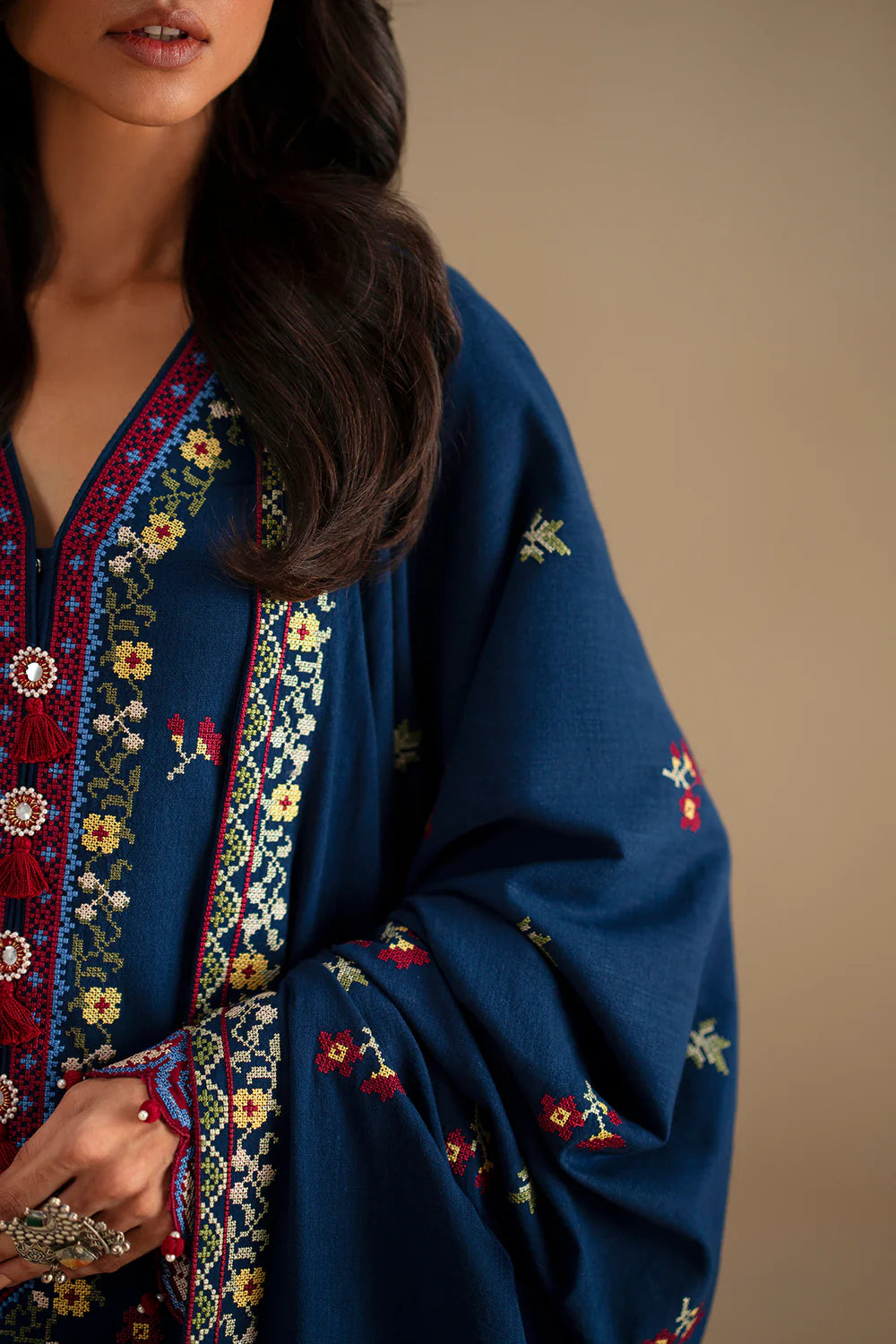 INDIGO BLUE | E0781/203/622 | Unstitched Winter '25 | Ethnc