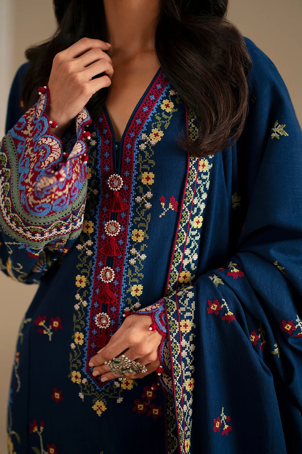 INDIGO BLUE | E0781/203/622 | Unstitched Winter '25 | Ethnc