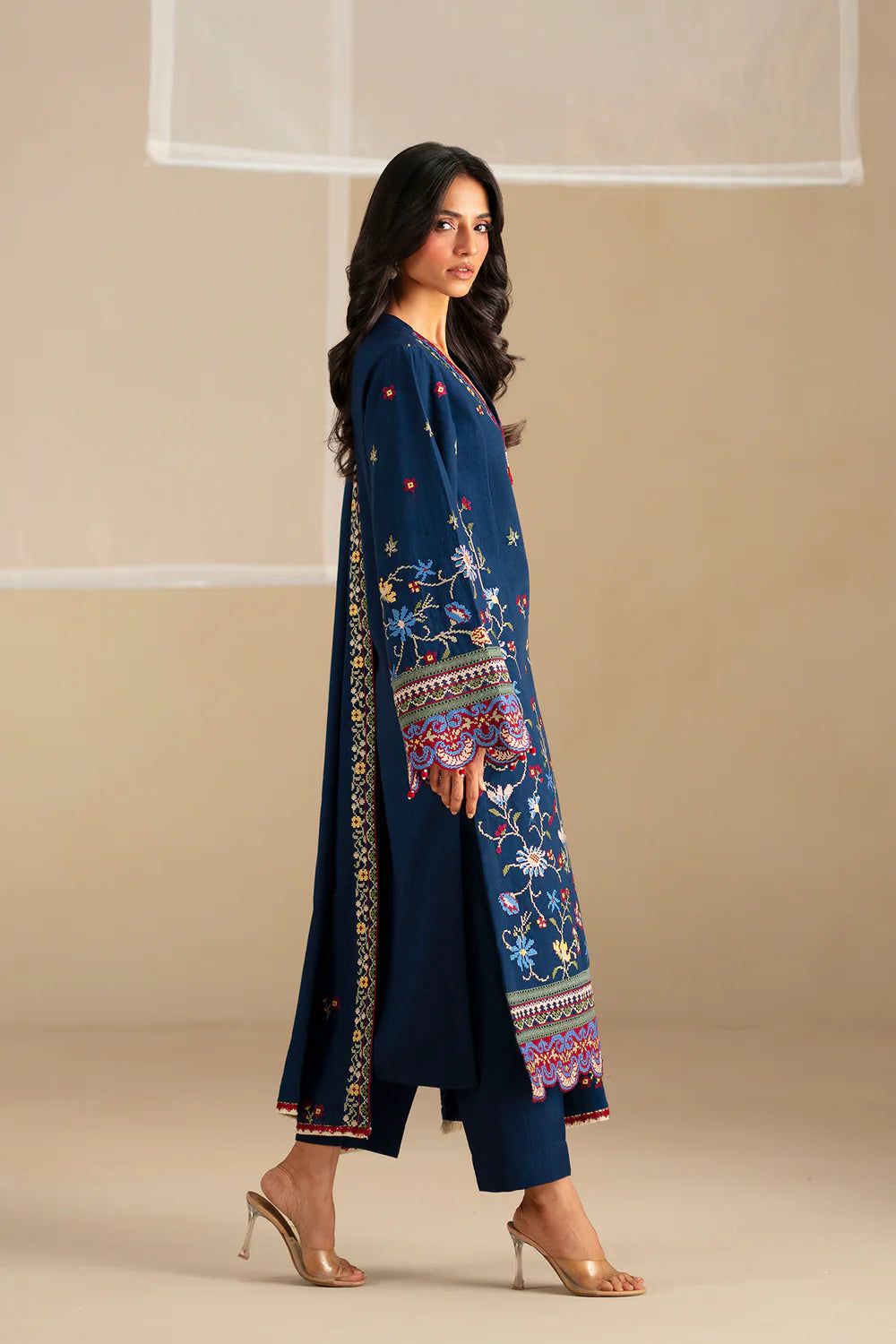 INDIGO BLUE | E0781/203/622 | Unstitched Winter '25 | Ethnc