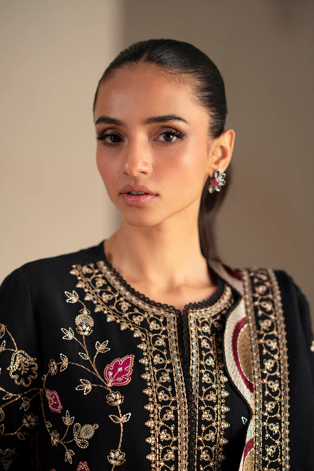 JET BLACK | E0784/203/902 | Unstitched Winter '25 | Ethnc