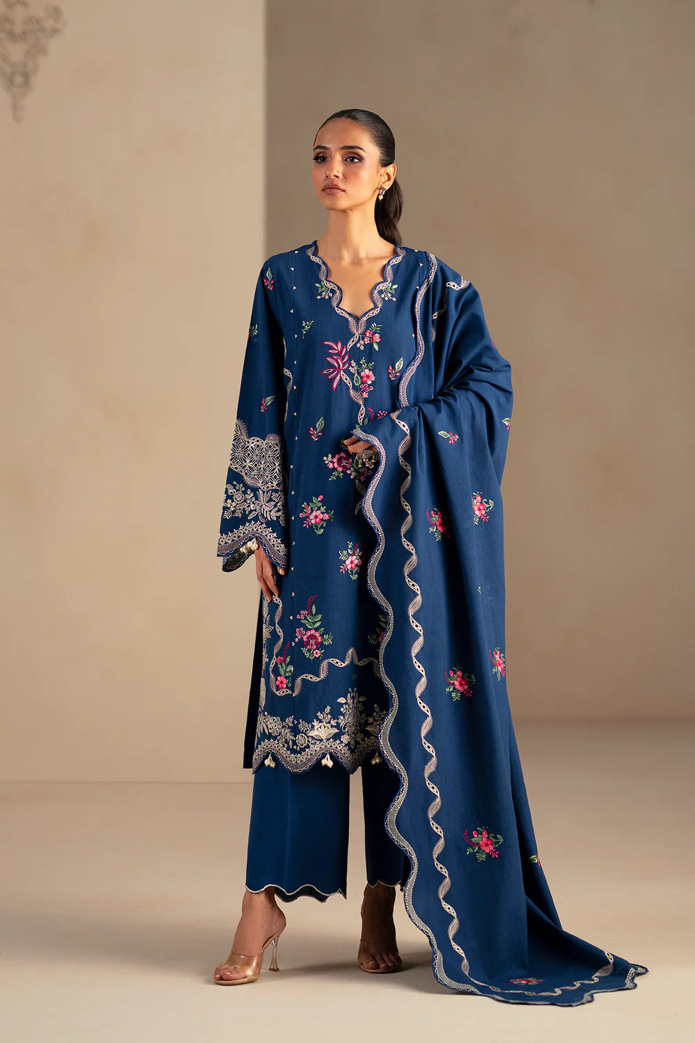 INDIGO BLUE | E0785/203/622 | Unstitched Winter '25 | Ethnc