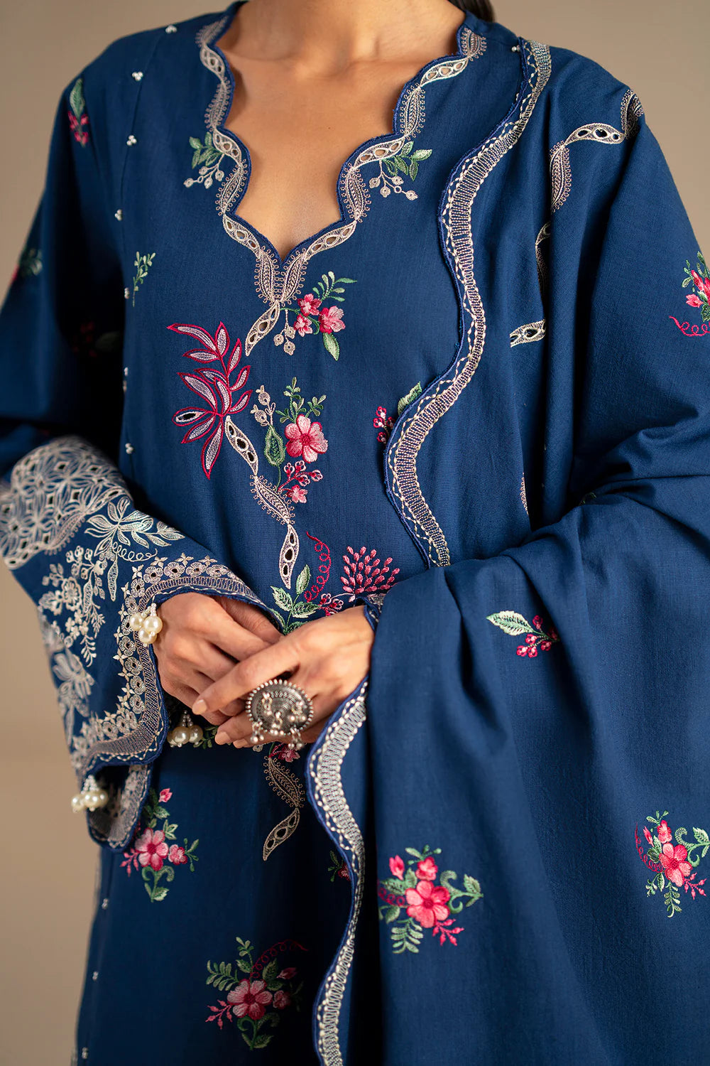 INDIGO BLUE | E0785/203/622 | Unstitched Winter '25 | Ethnc