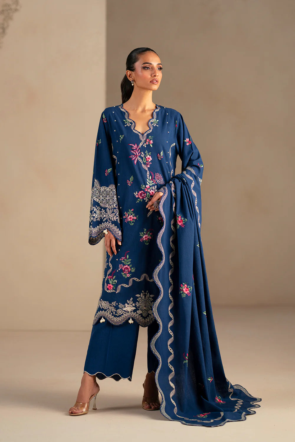 INDIGO BLUE | E0785/203/622 | Unstitched Winter '25 | Ethnc