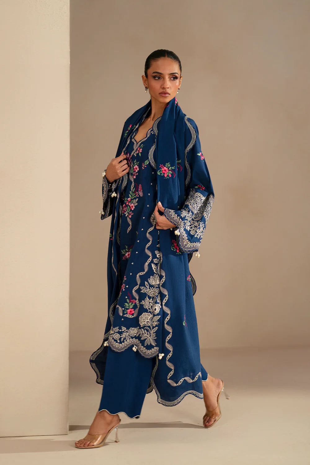 INDIGO BLUE | E0785/203/622 | Unstitched Winter '25 | Ethnc