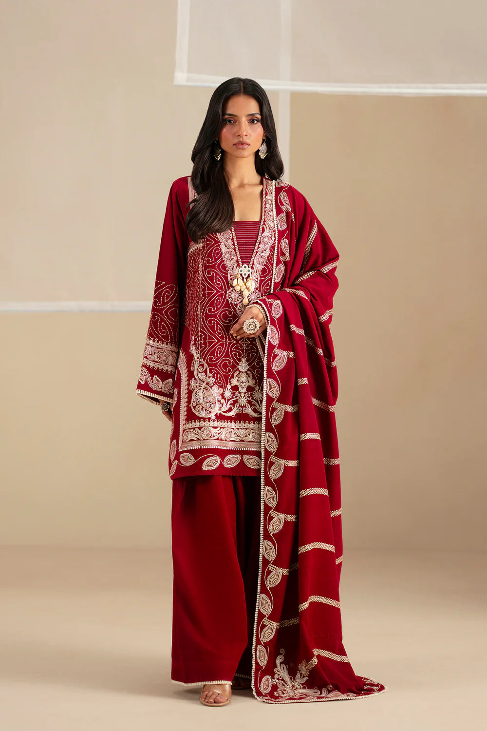 GRAPE WINE | E0786/203/304 | Unstitched Winter '25 | Ethnc