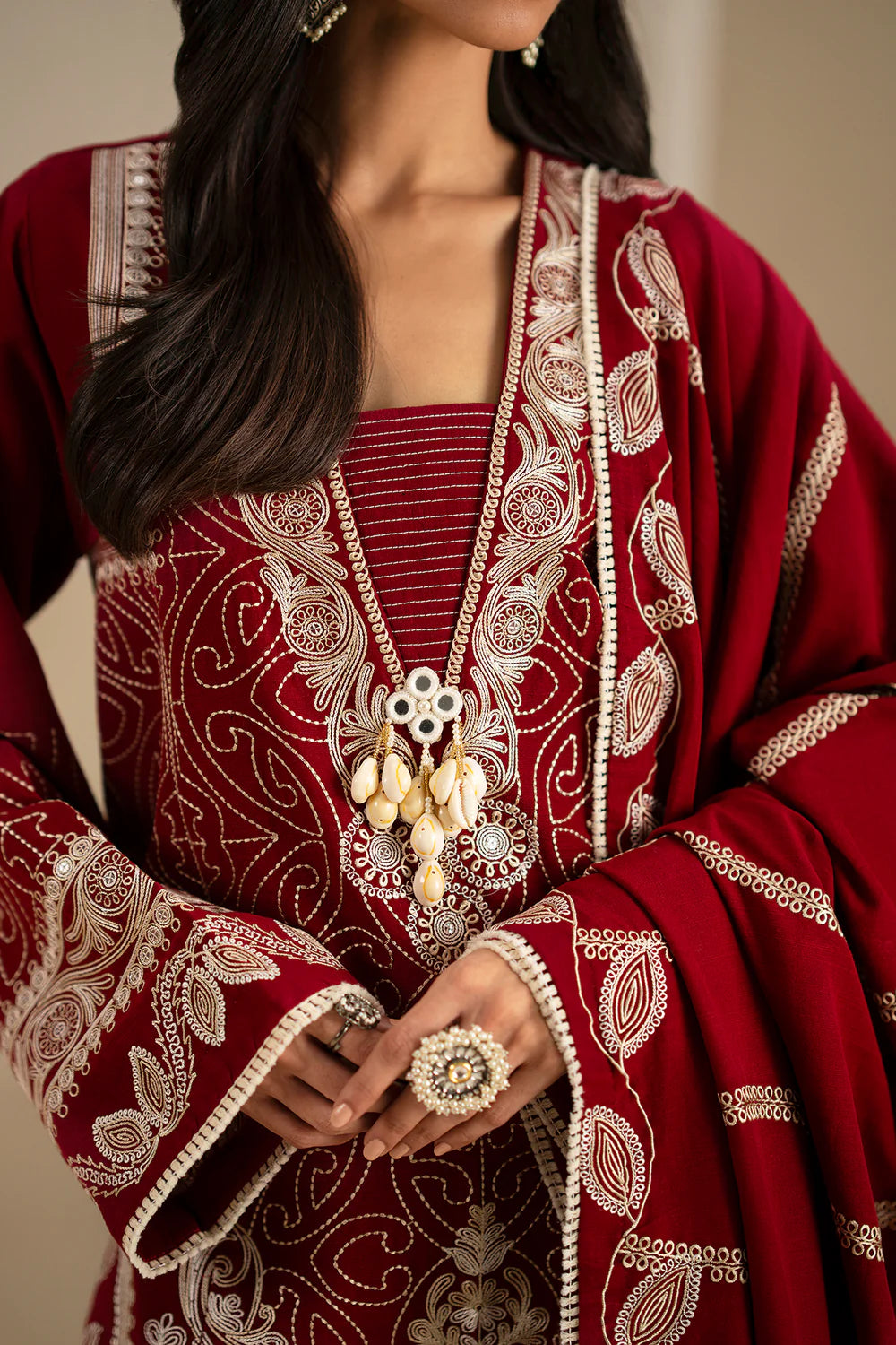 GRAPE WINE | E0786/203/304 | Unstitched Winter '25 | Ethnc