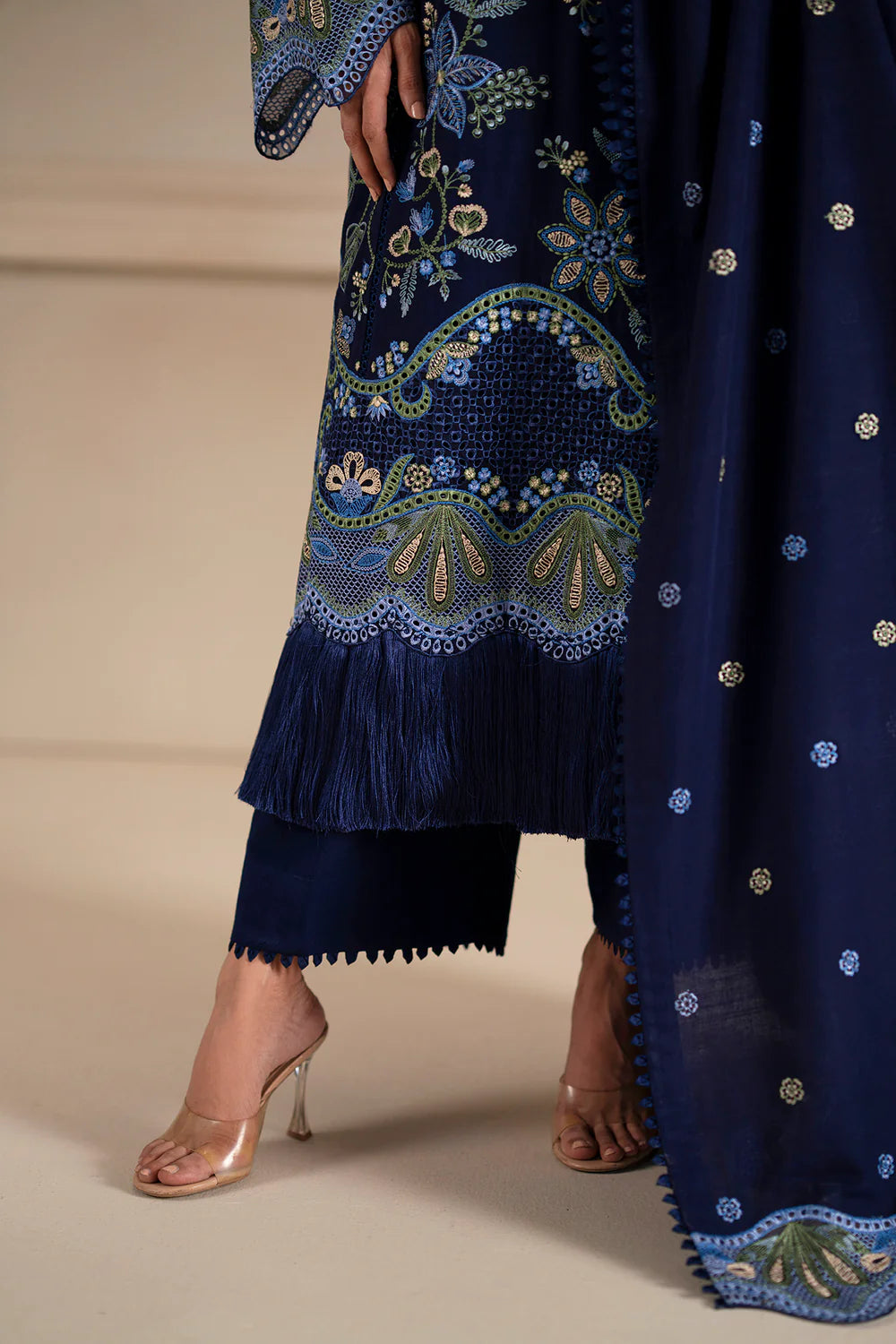 DEEP BLUE | E0789/203/620 | Unstitched Winter '25 | Ethnc