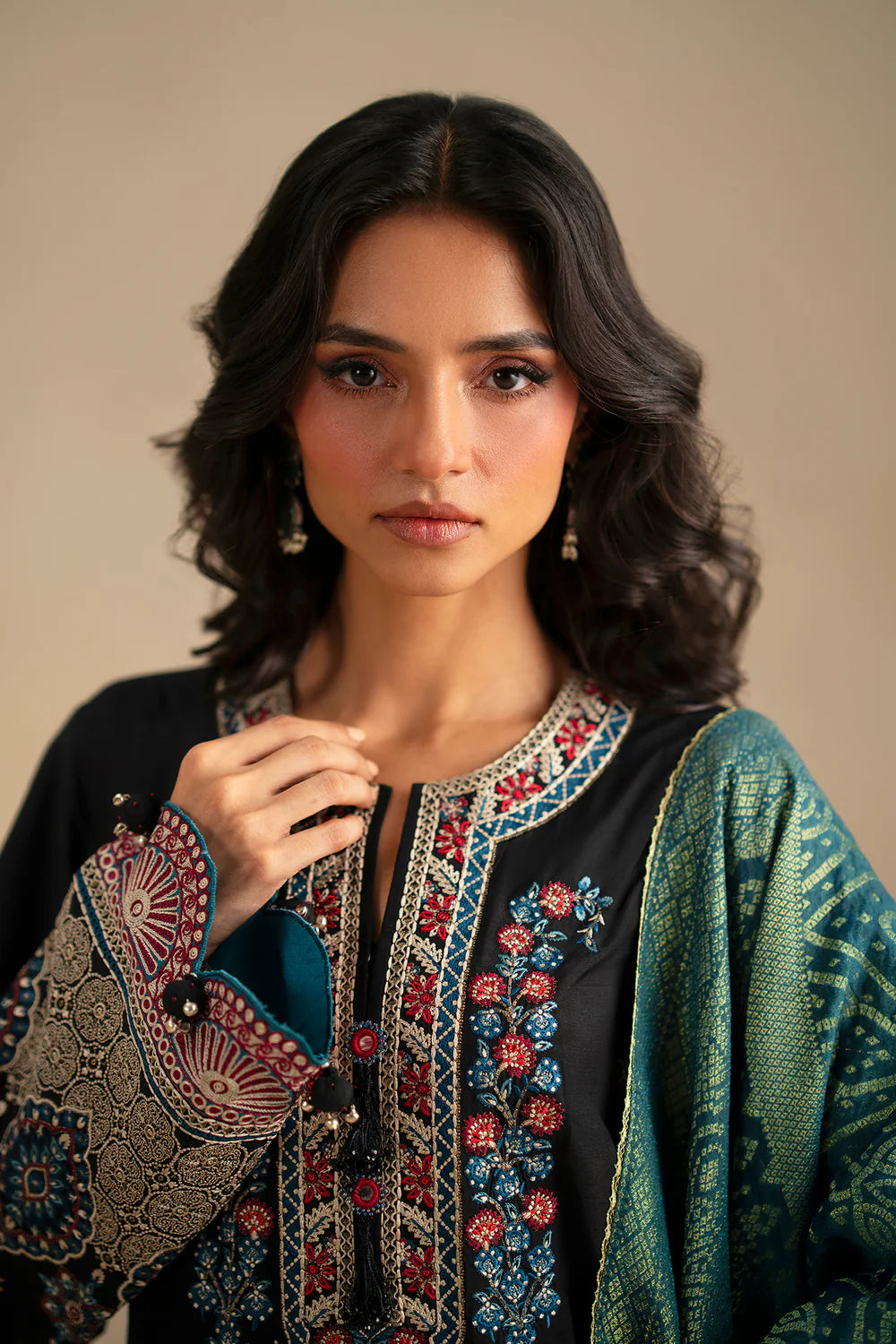 JET BLACK | E0792/203/902 | Unstitched Winter '25 | Ethnc