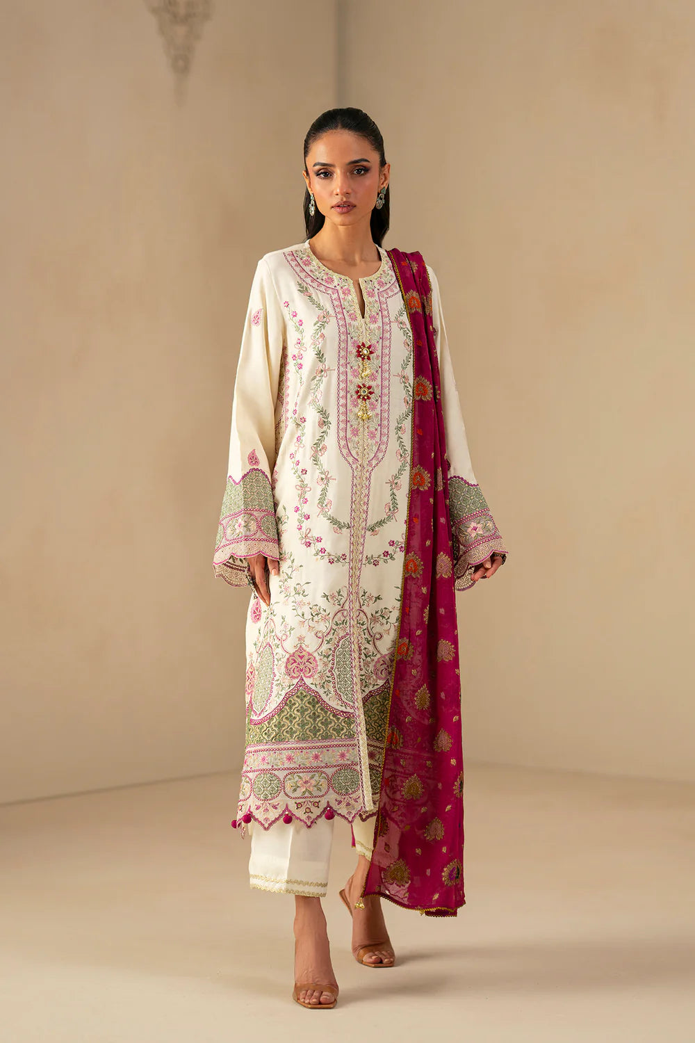 OFF WHITE | E0794/203/002 | Unstitched Winter '25 | Ethnc