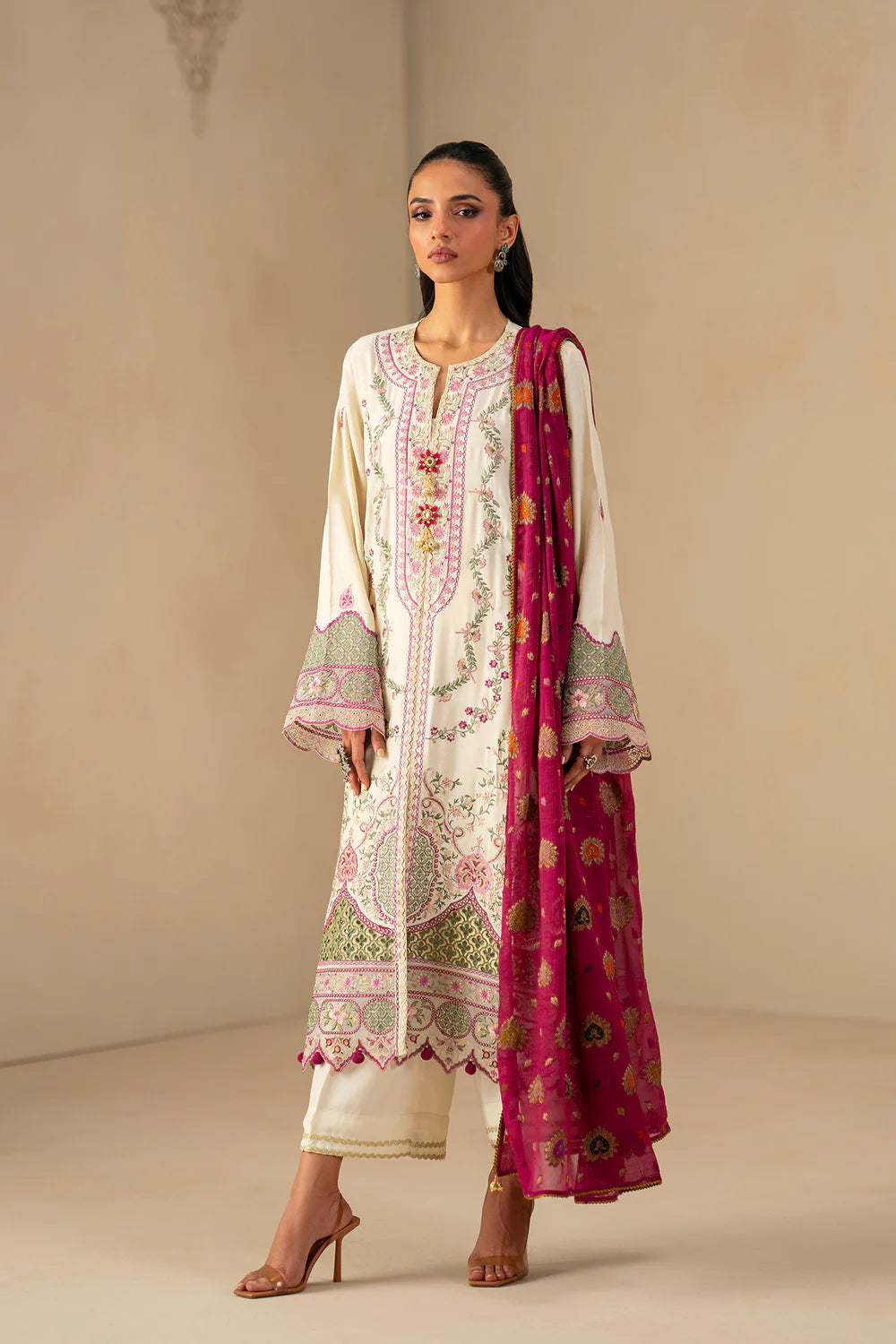 OFF WHITE | E0794/203/002 | Unstitched Winter '25 | Ethnc