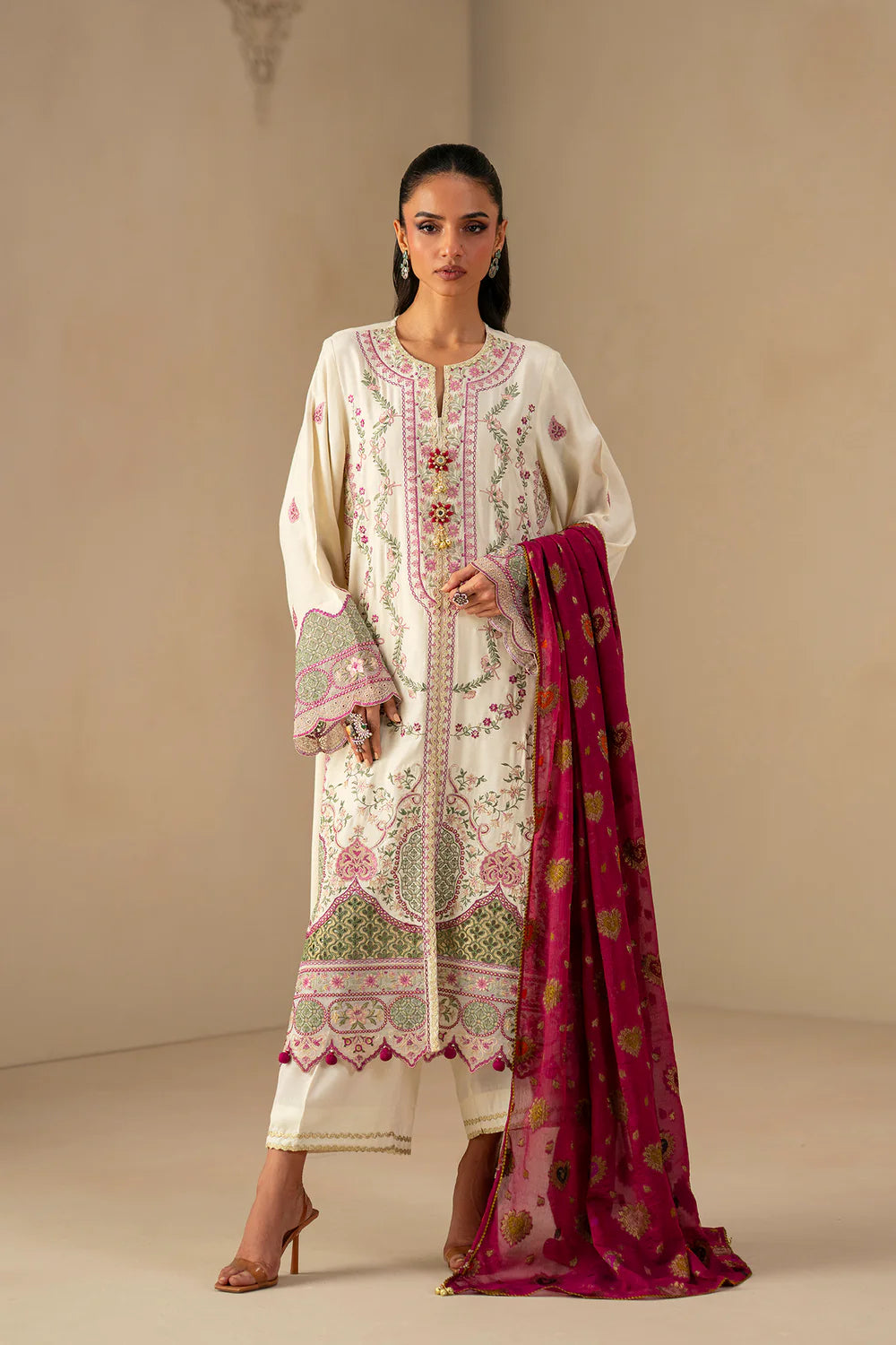 OFF WHITE | E0794/203/002 | Unstitched Winter '25 | Ethnc