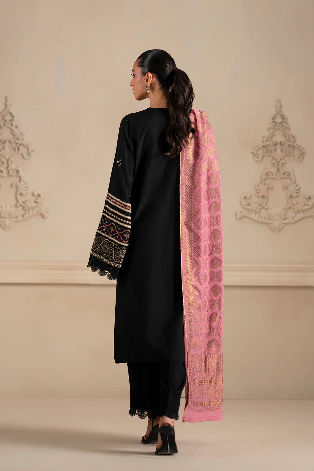 JET BLACK | E0795/203/902 | Unstitched Winter '25 | Ethnc