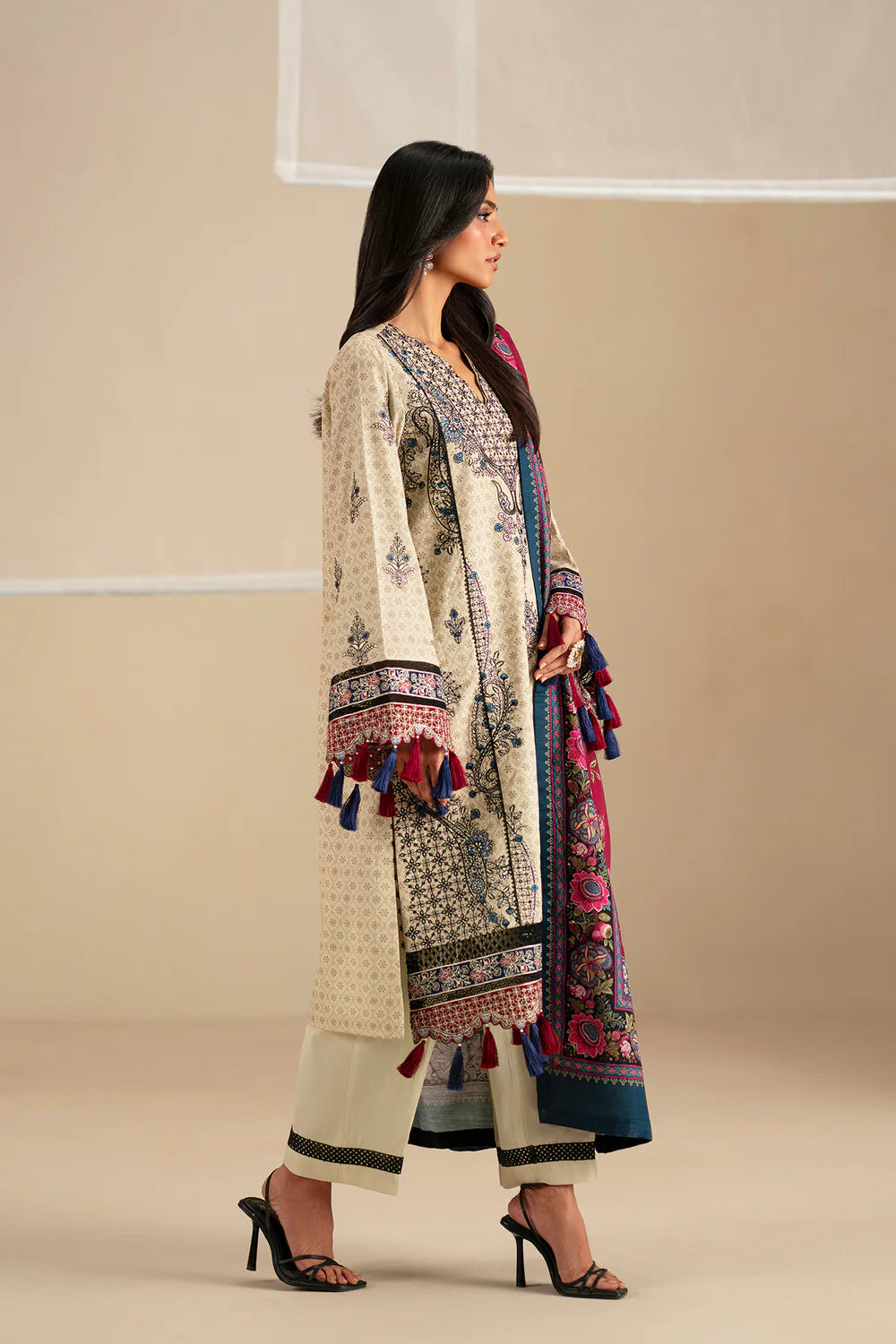 YELLOW BEIGE | E0797/203/112 | Unstitched Winter '25 | Ethnc