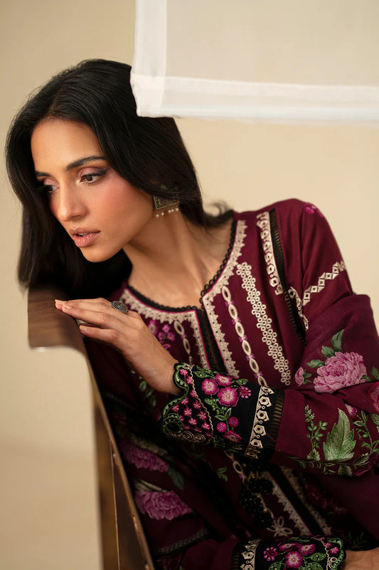 DEEP PLUM | E0800/203/516 | Unstitched Winter '25 | Ethnc