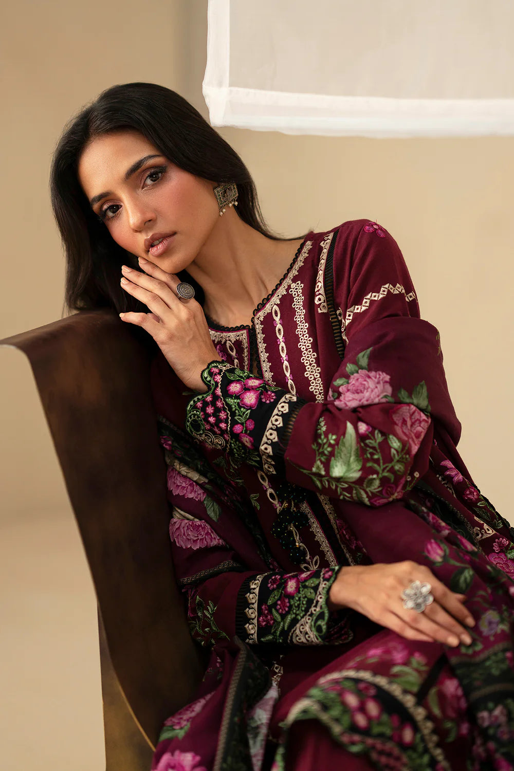 DEEP PLUM | E0800/203/516 | Unstitched Winter '25 | Ethnc