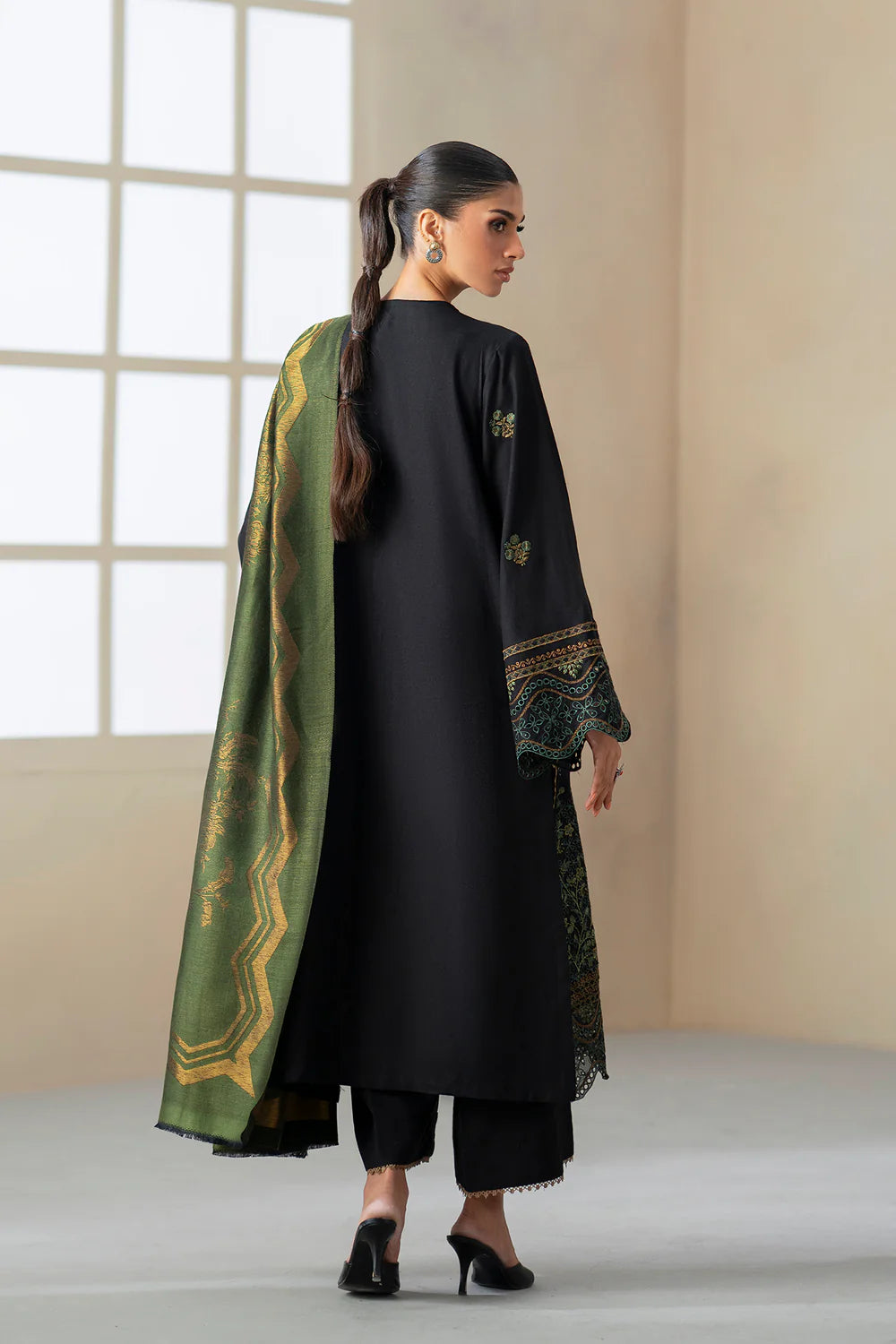 JET BLACK | E0801/203/902 | Unstitched Rozana A/W '25 Drop 2 | Ethnc