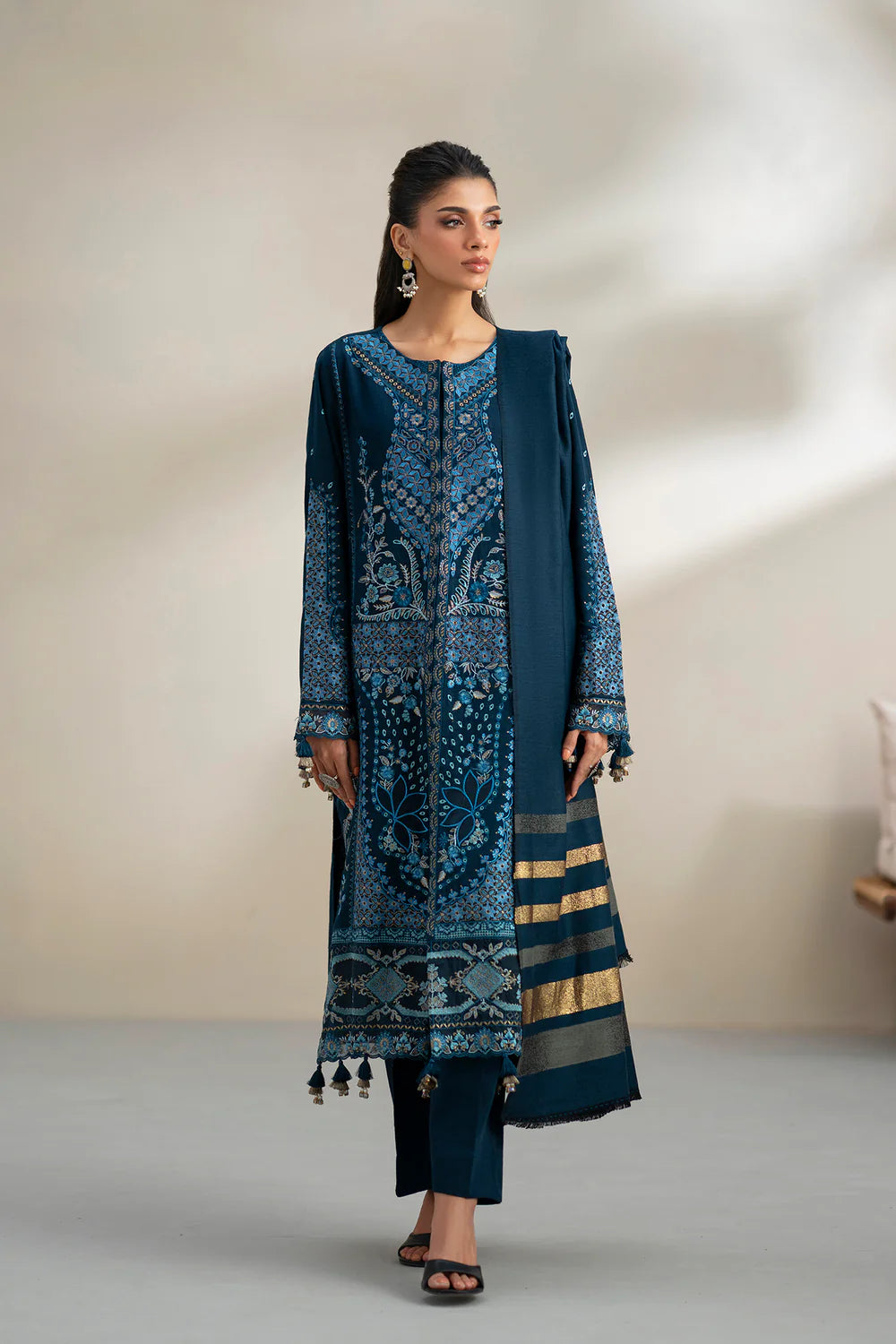 PEACOCK | E0806/203/602 | Unstitched Rozana A/W '25 Drop 2 | Ethnc