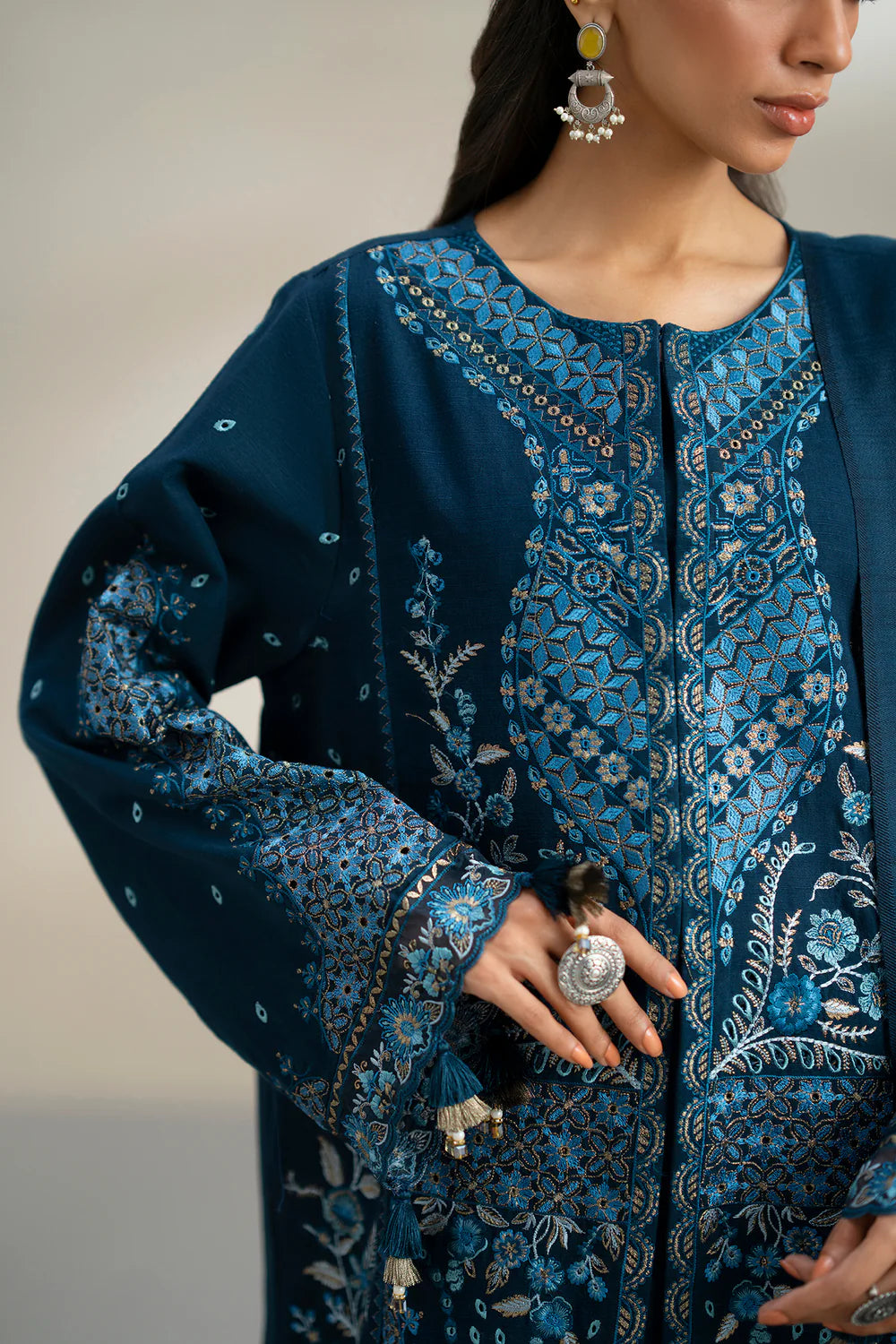 PEACOCK | E0806/203/602 | Unstitched Rozana A/W '25 Drop 2 | Ethnc