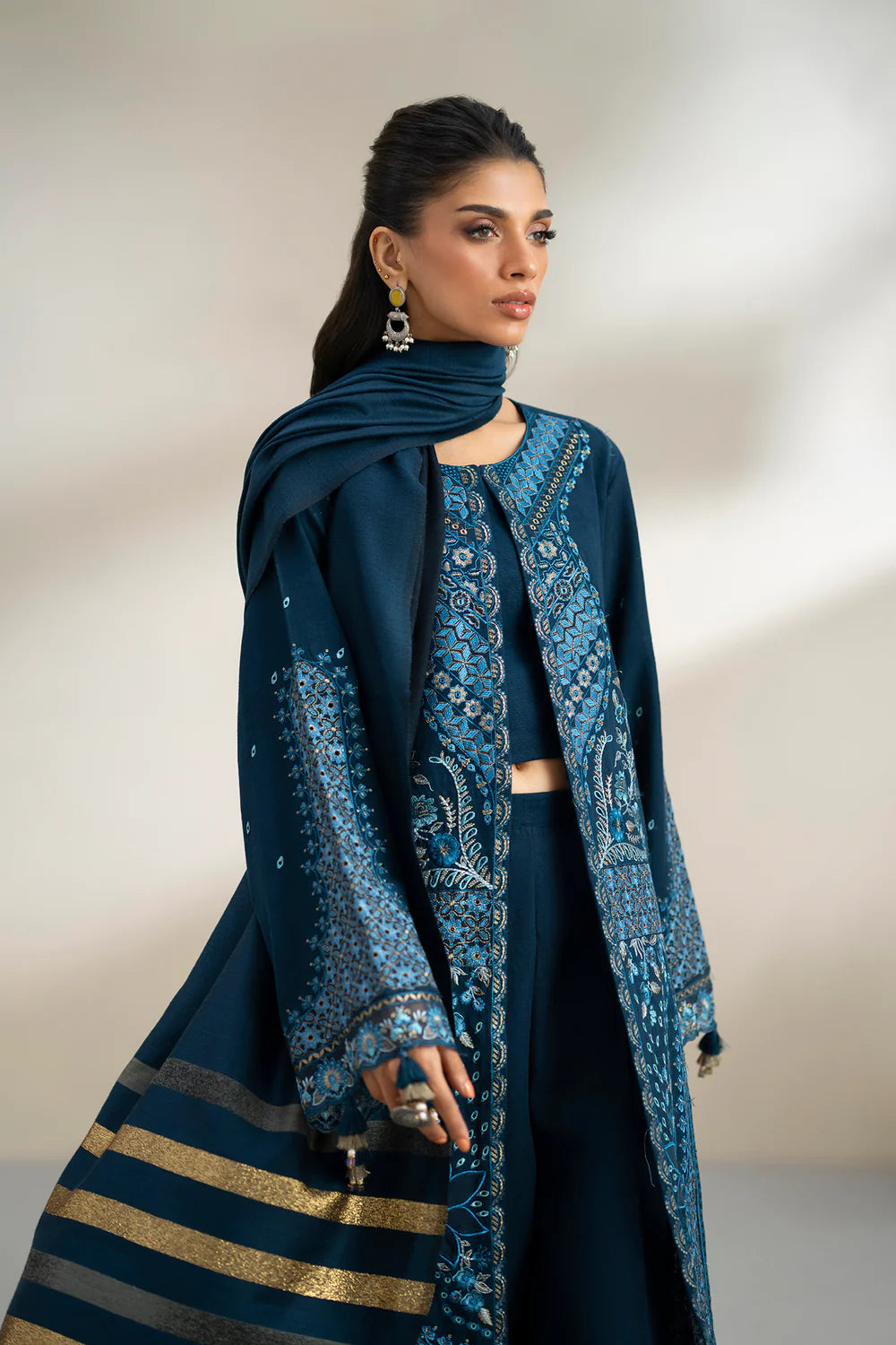 PEACOCK | E0806/203/602 | Unstitched Rozana A/W '25 Drop 2 | Ethnc