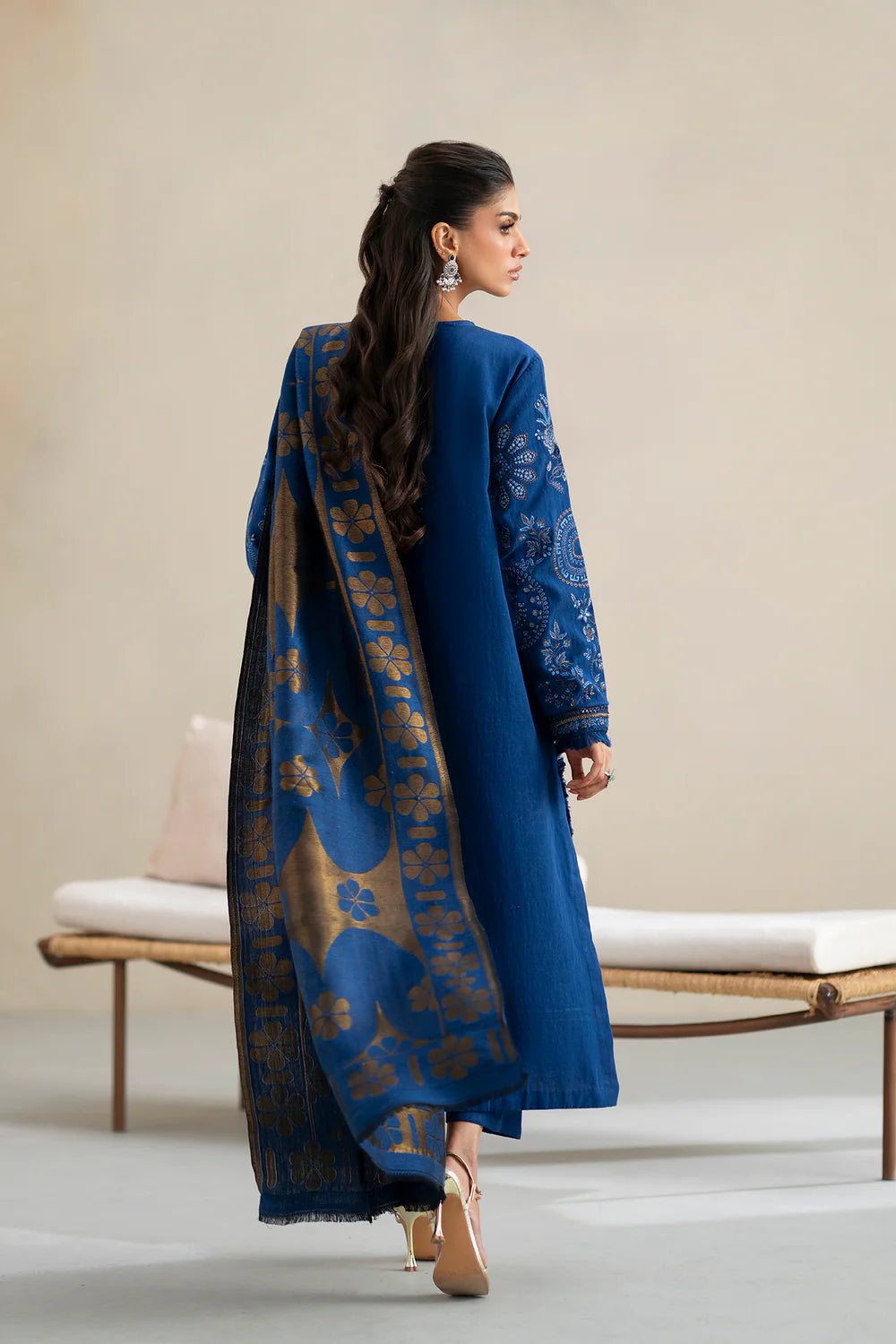 INDIGO BLUE | E0807/203/622 | Unstitched Rozana A/W '25 Drop 2 | Ethnc