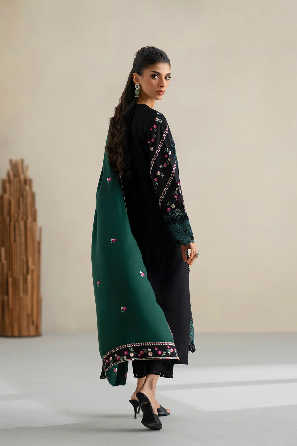 JET BLACK | E0812/203/902 | Unstitched Rozana A/W '25 Drop 2 | Ethnc