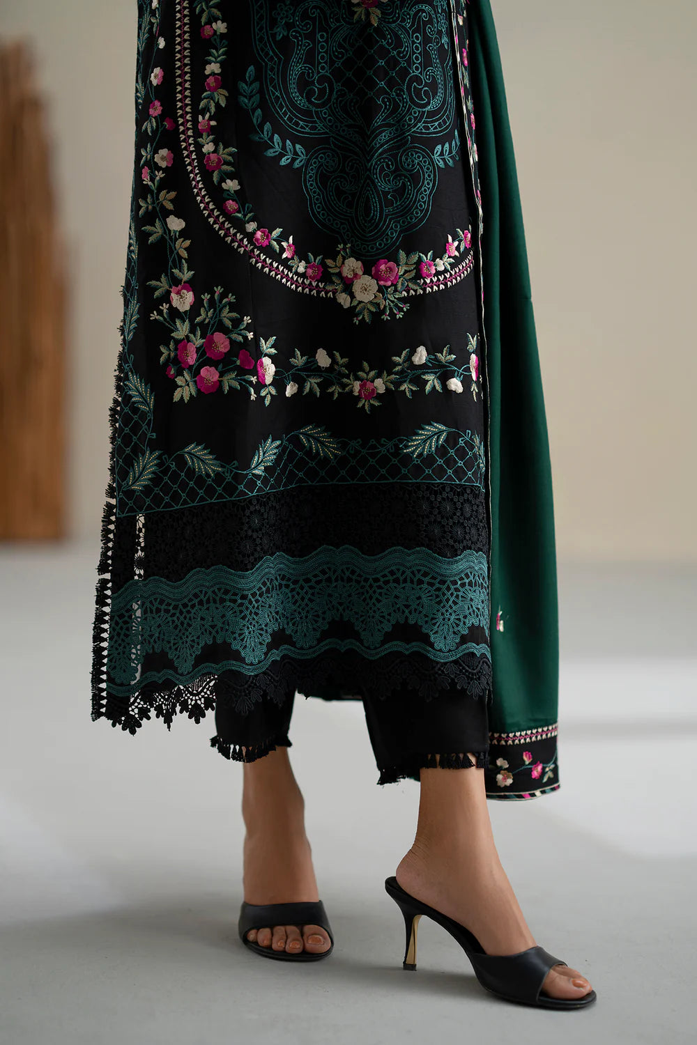 JET BLACK | E0812/203/902 | Unstitched Rozana A/W '25 Drop 2 | Ethnc