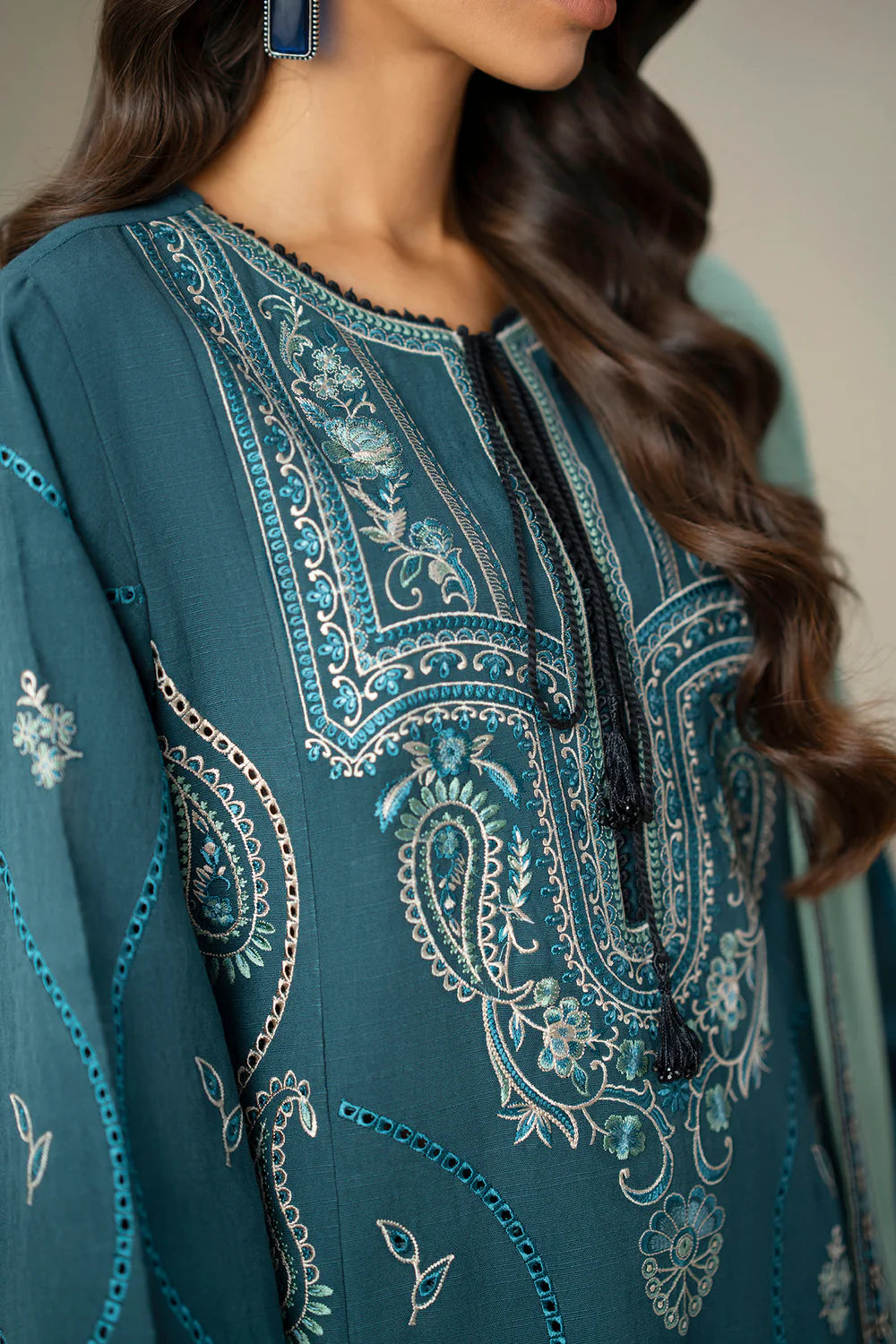 PEACOCK | E0813/203/602 | Unstitched Rozana A/W '25 Drop 2 | Ethnc