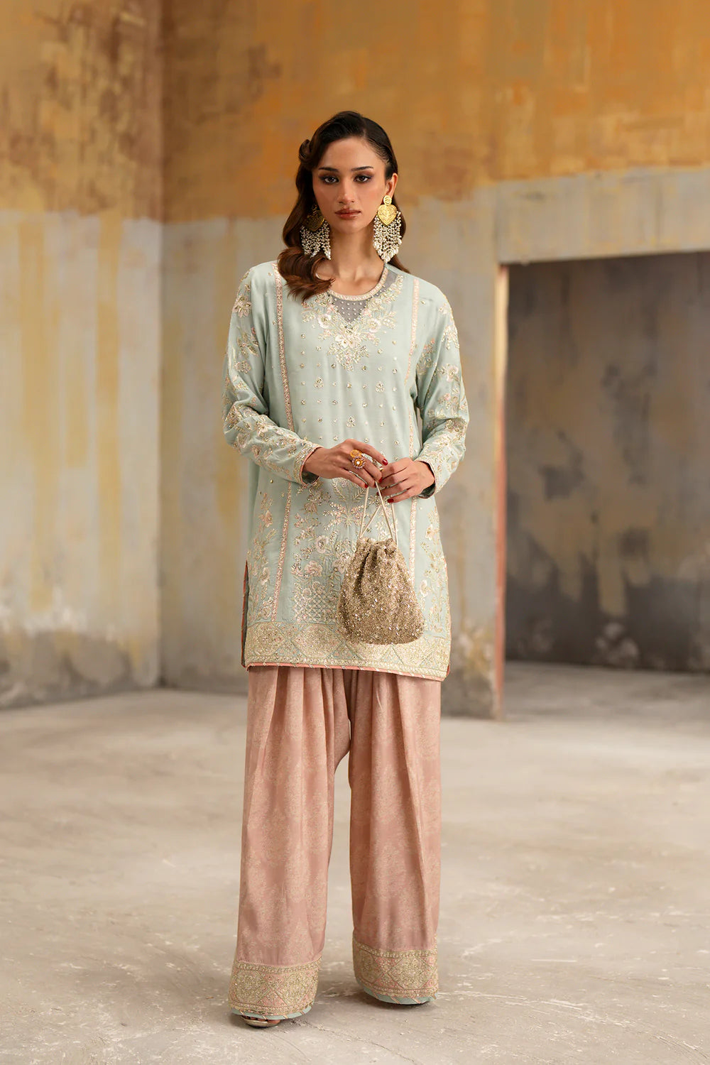 PASTEL GREEN | E1058/104/721 | Boutique collection SS' 26 Drop 2 | Ethnc