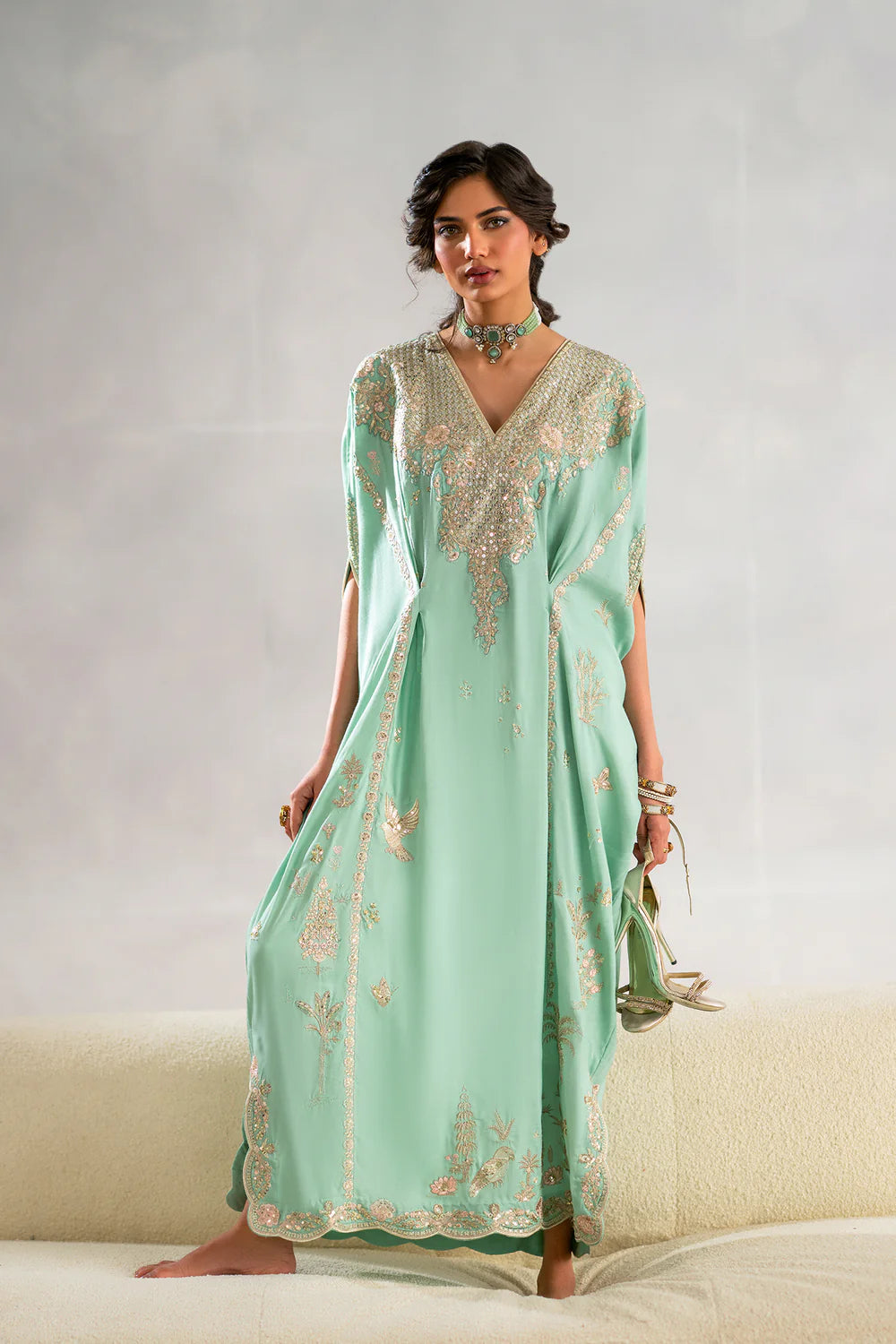 DULL GREEN | E1087/104/718 | Women Boutique Summer '26- Drop 3 | Ethnc