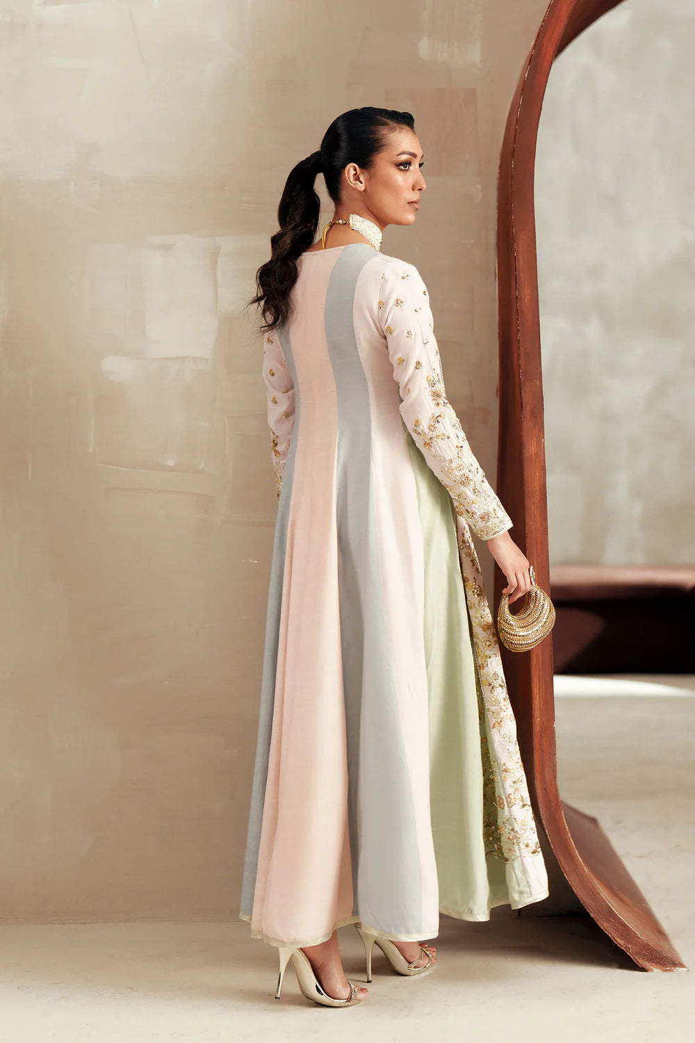 PALE CORAL | E1118/104/329 | women Boutique- Eid Collection | Ethnc