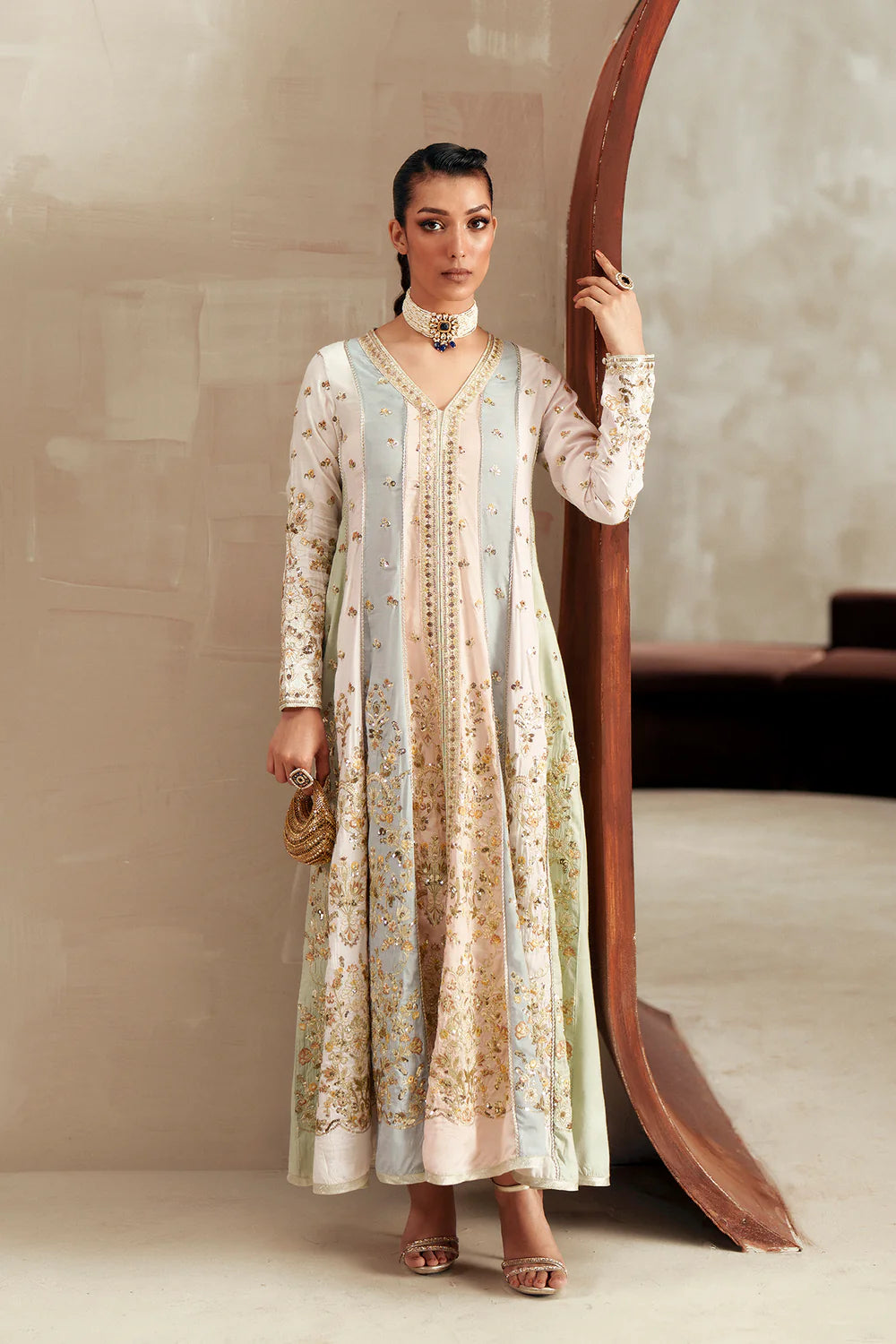 PALE CORAL | E1118/104/329 | women Boutique- Eid Collection | Ethnc