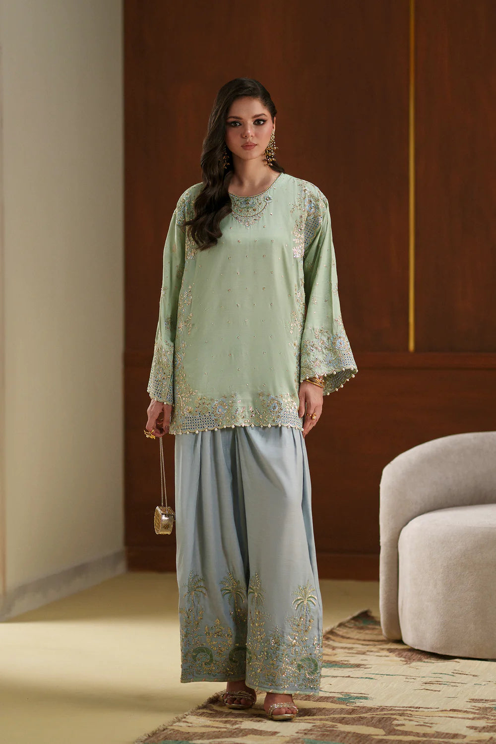 PASTEL GREEN | E1124/104/721 | Women Boutique Summer '26- Drop 4 | Ethnc
