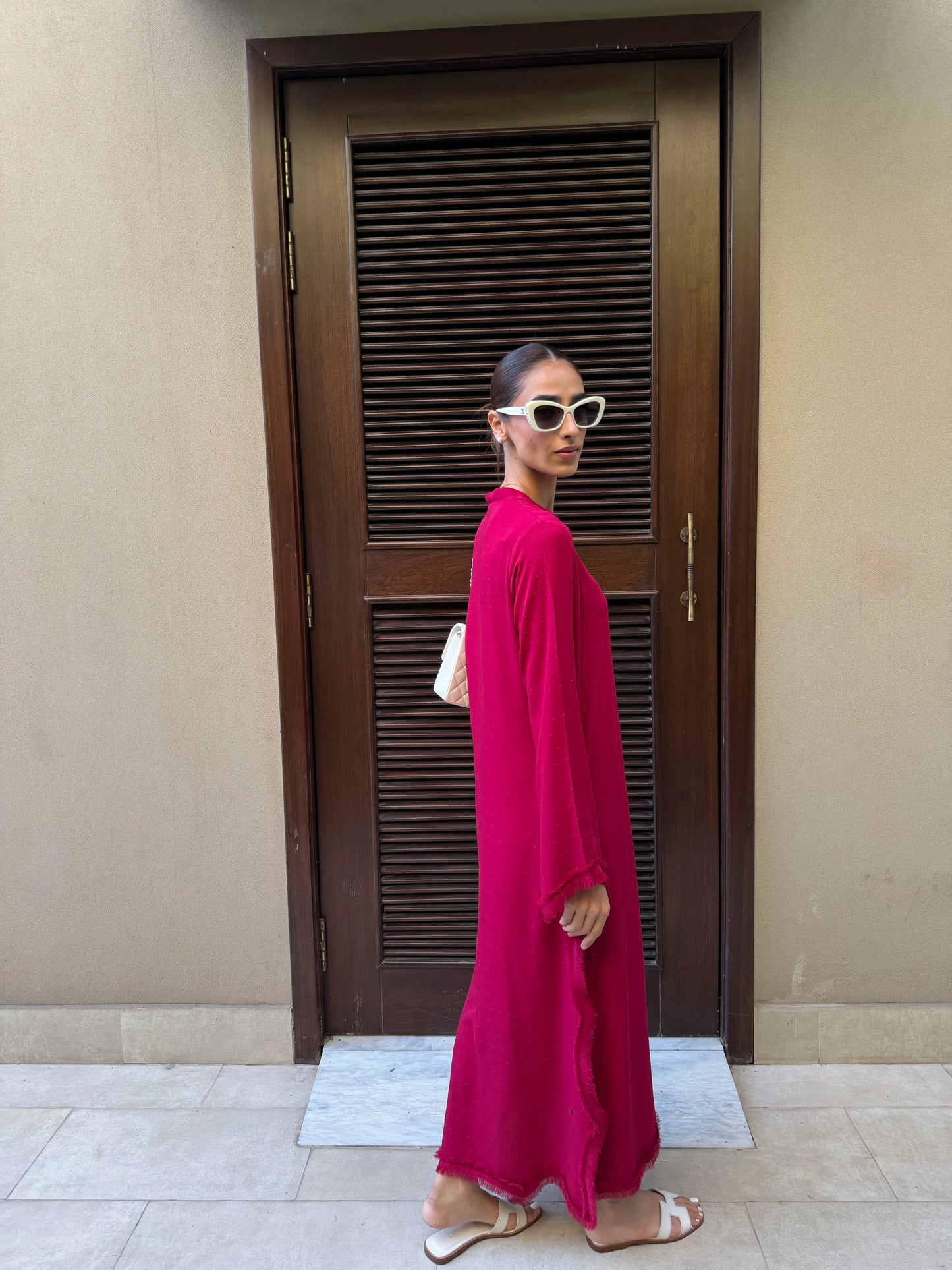BERRY RED SWISS VOILE SABLE SET | Sak Atelier