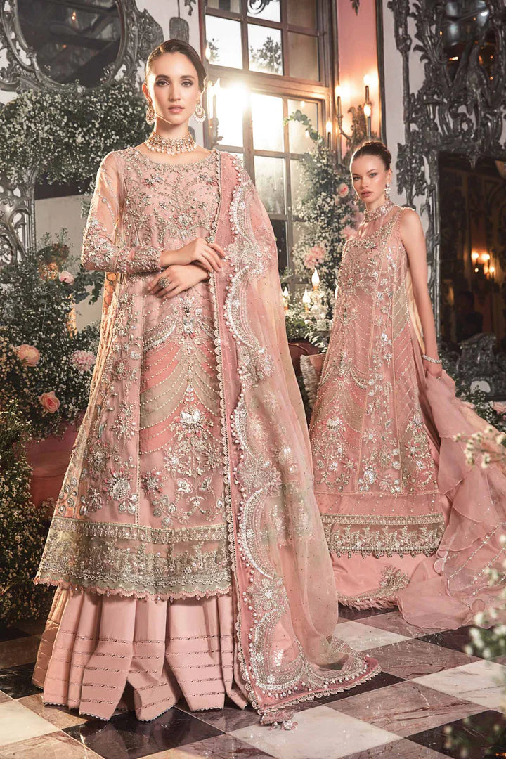 Maria B Unstitched MBROIDERED | Pastel Pink BD-2706