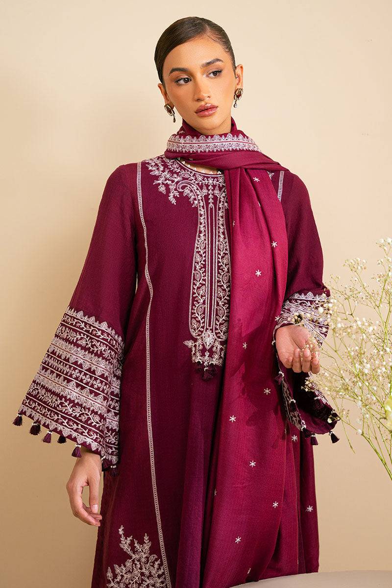 PLUM GLARE 2pc (SHIRT & DUPATTA) | Cross Stitch RTW