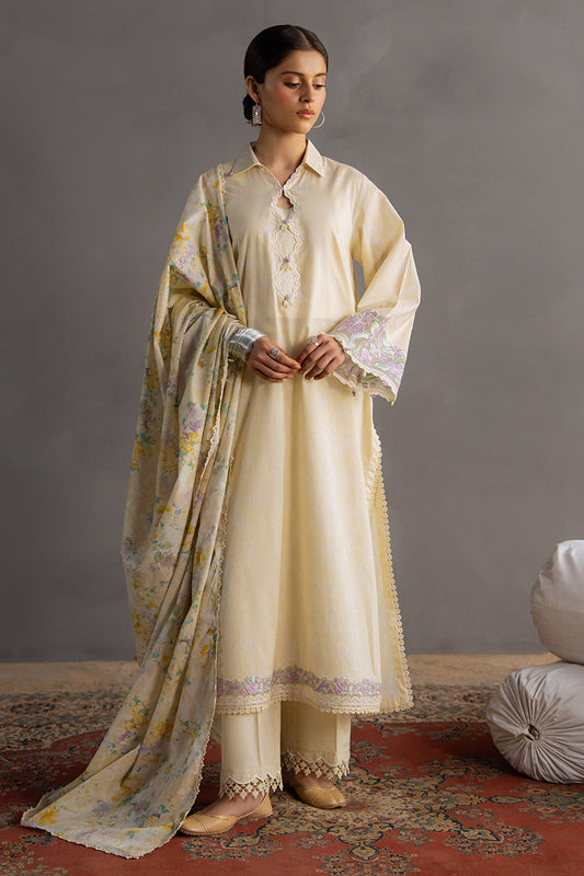 SUNSHINE GLOW-3PC PRINTED LAWN SUIT | Cross Stitch