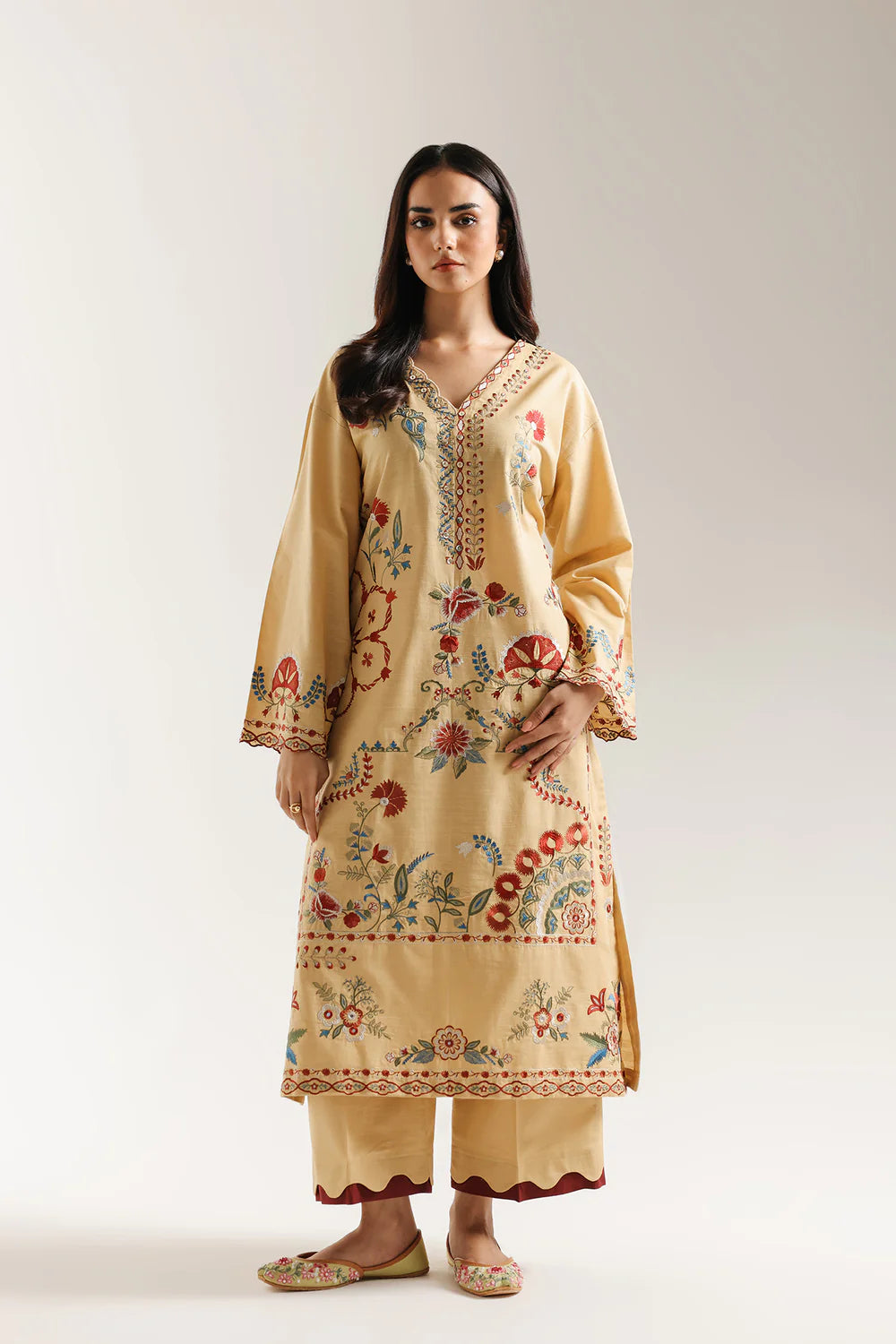 PALE YELLOW | E3608/103/114 | ROZANA | Ethnc