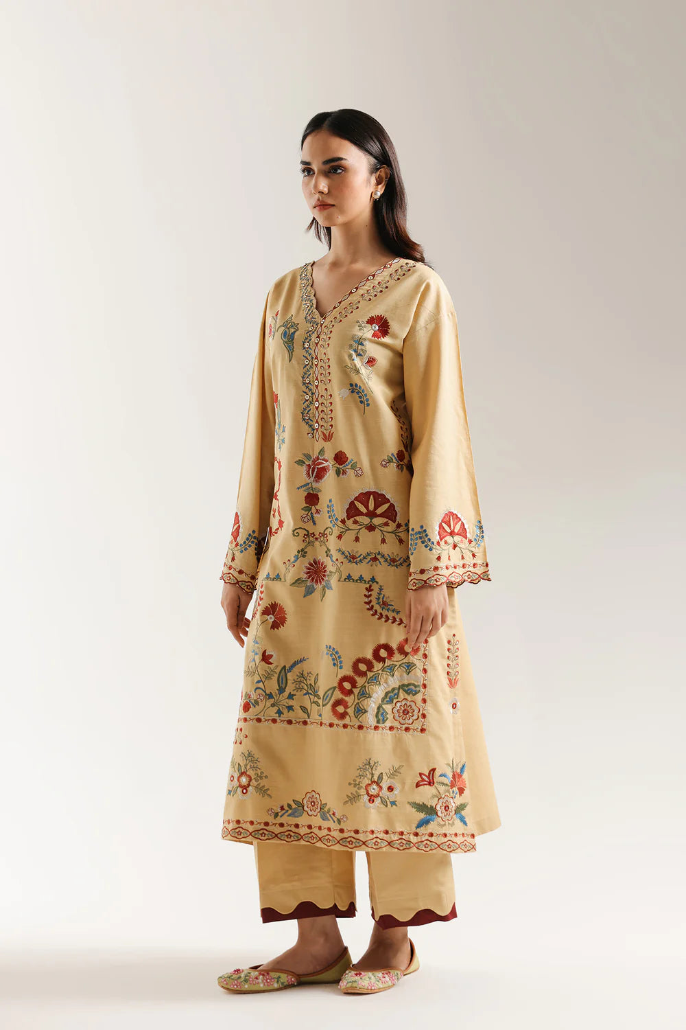 PALE YELLOW | E3608/103/114 | ROZANA | Ethnc