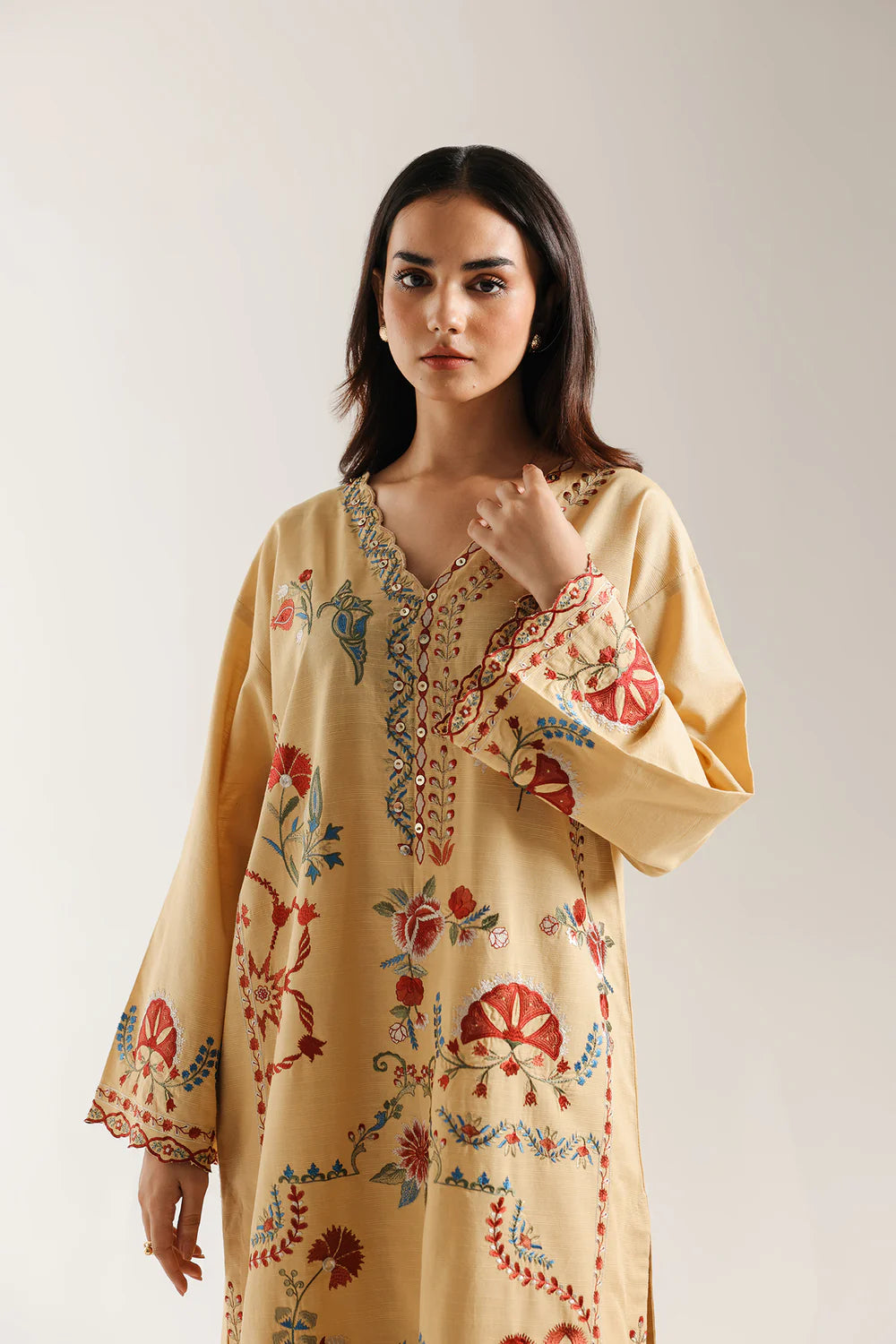 PALE YELLOW | E3608/103/114 | ROZANA | Ethnc