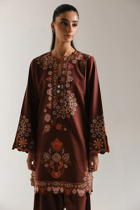 DARK BROWN | E3648/103/317 | Rozana collection 25' - Drop 03 | Ethnc