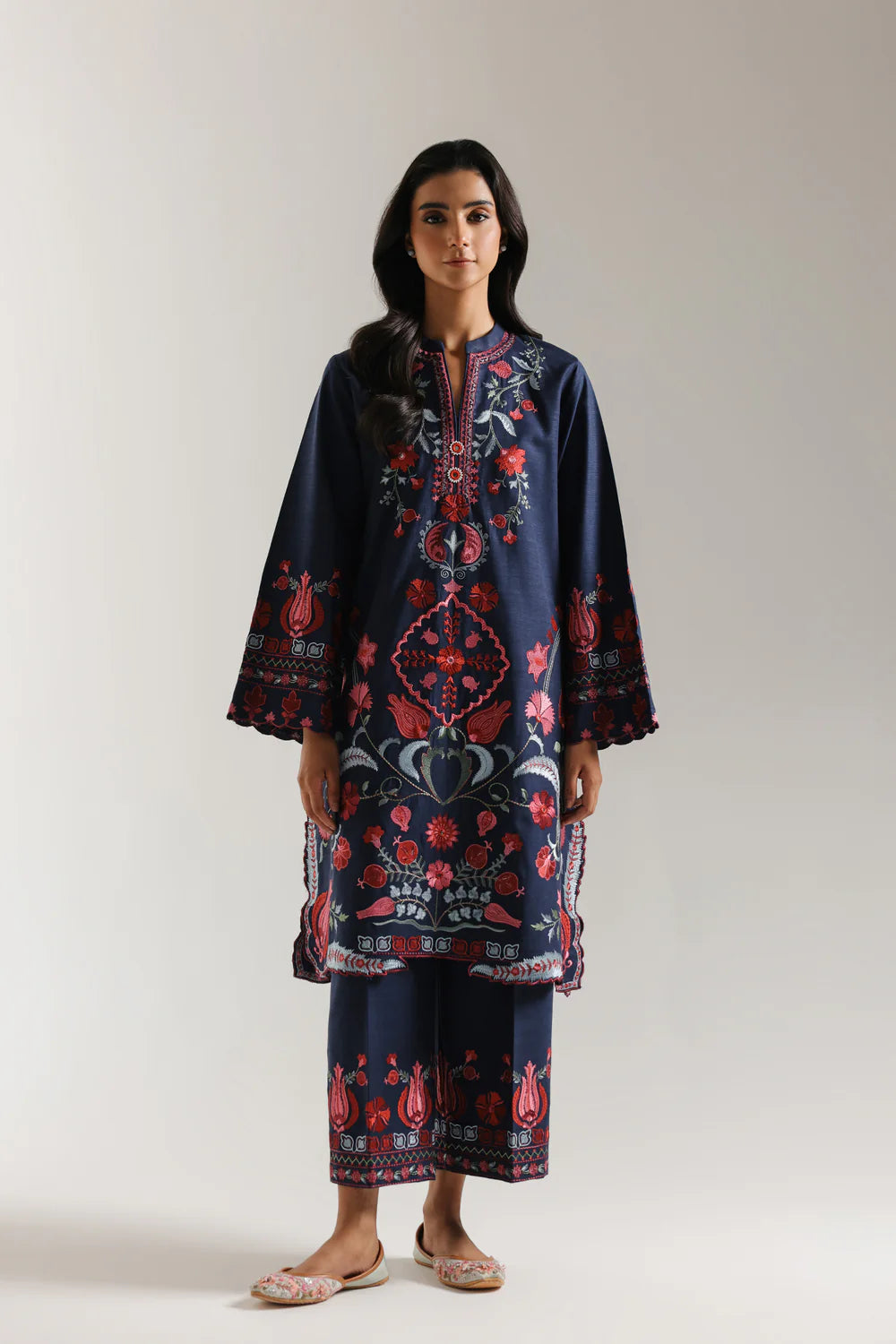 NAVY BLUE | E3683/103/619 | Rozana collection 25' - Drop 03 | Ethnc