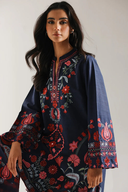 NAVY BLUE | E3683/103/619 | Rozana collection 25' - Drop 03 | Ethnc