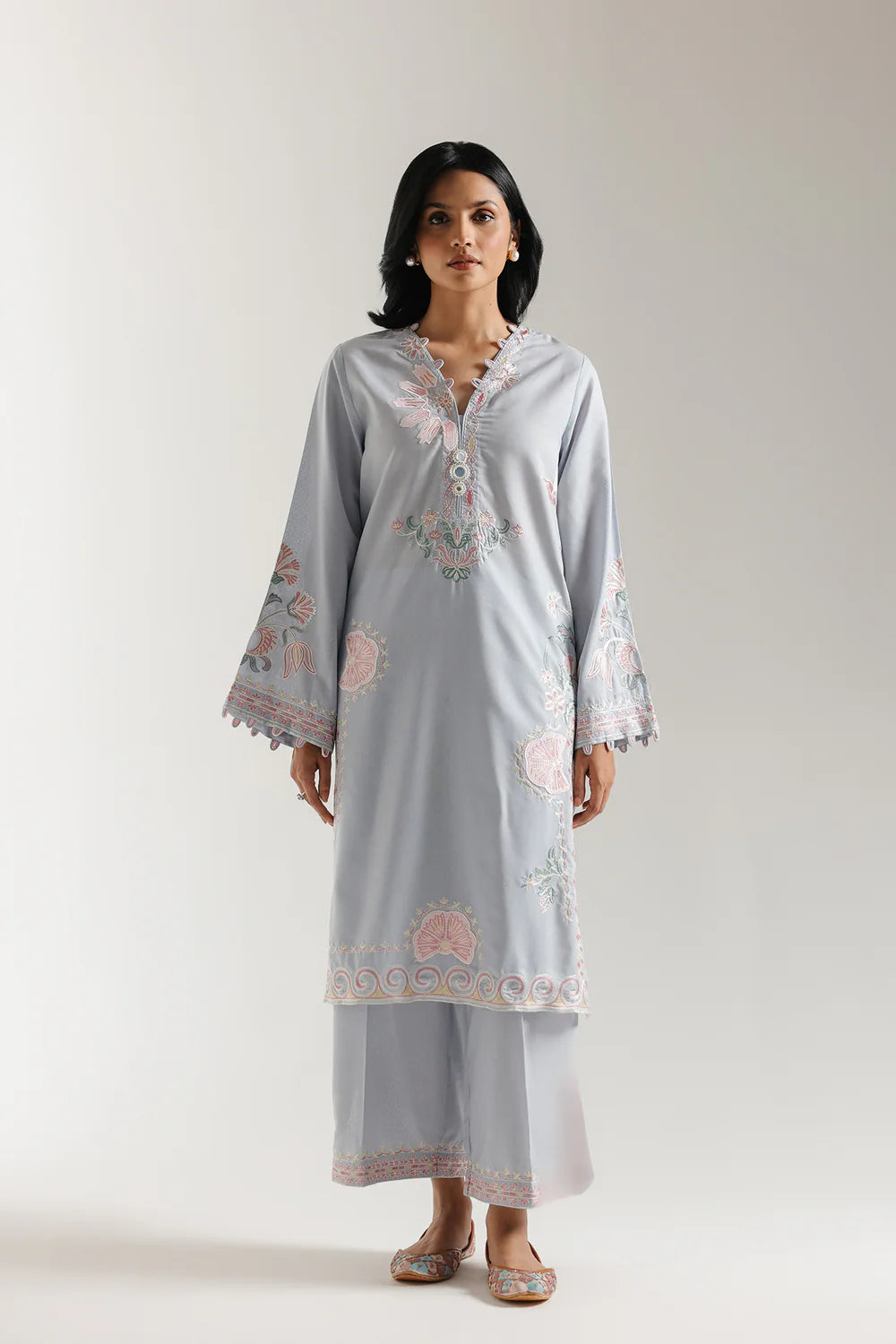 DUSTY BLUE | E3690/103/635 | Rozana collection 25' - Drop 03 | Ethnc