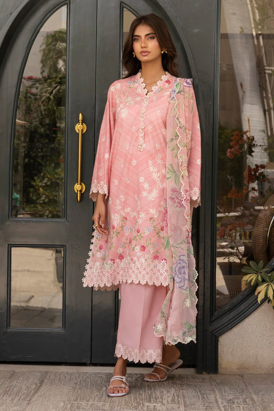STITCHED LAWN EMBROIDERED SUIT SS25ESE261P3 | Sana Safinaz
