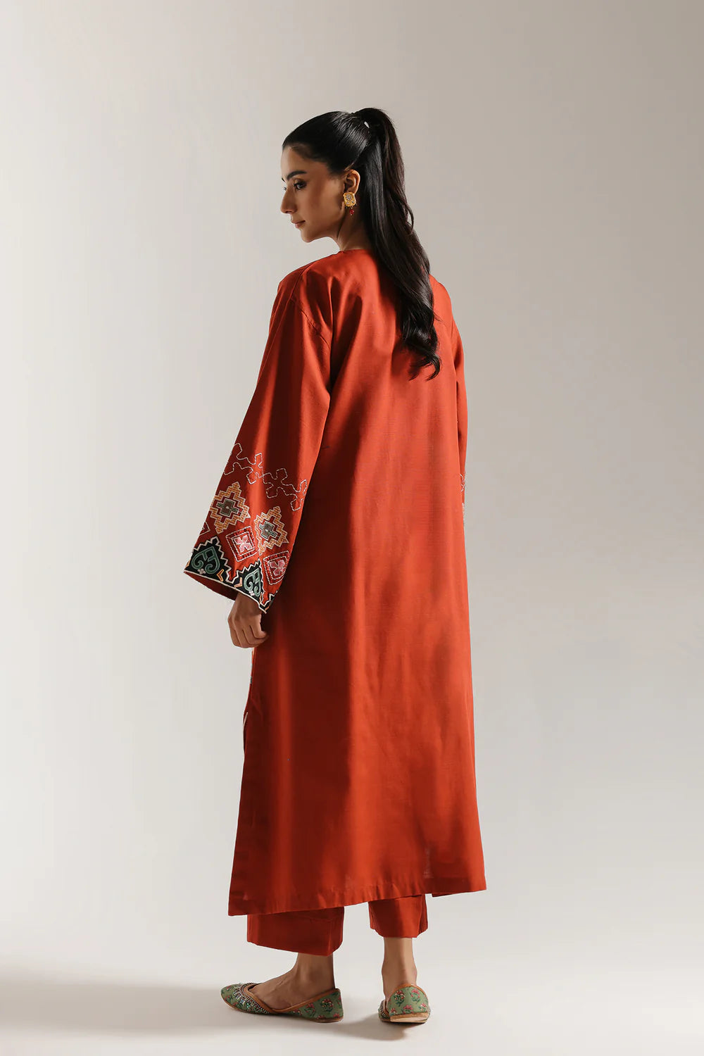 BRICK RED | E3718/103/305 | Rozana collection 25' - Drop 03 | Ethnc