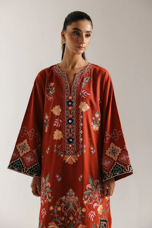 BRICK RED | E3718/103/305 | Rozana collection 25' - Drop 03 | Ethnc