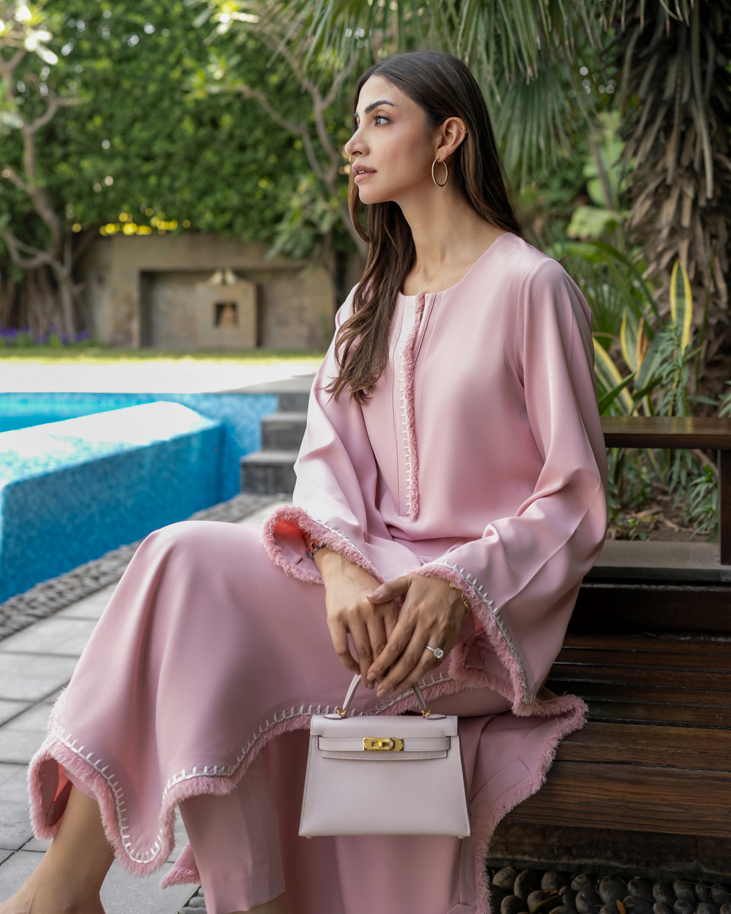 Pink Embroidered Thread Set | LIRA