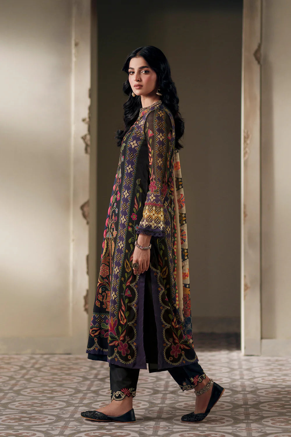 JET BLACK | E4004/103/902 | Rozana Collection SS '26- Drop 7 | Ethnc
