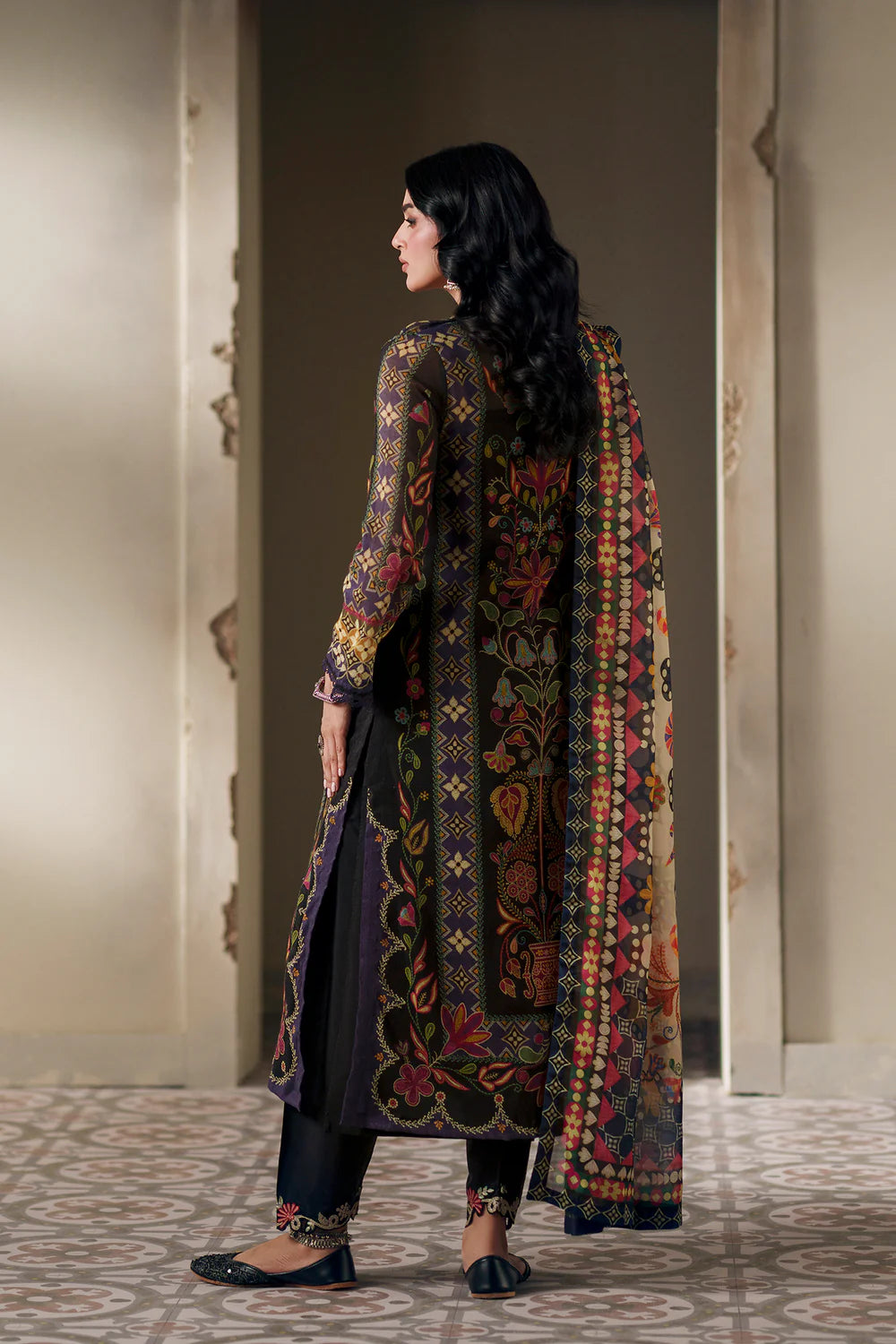 JET BLACK | E4004/103/902 | Rozana Collection SS '26- Drop 7 | Ethnc