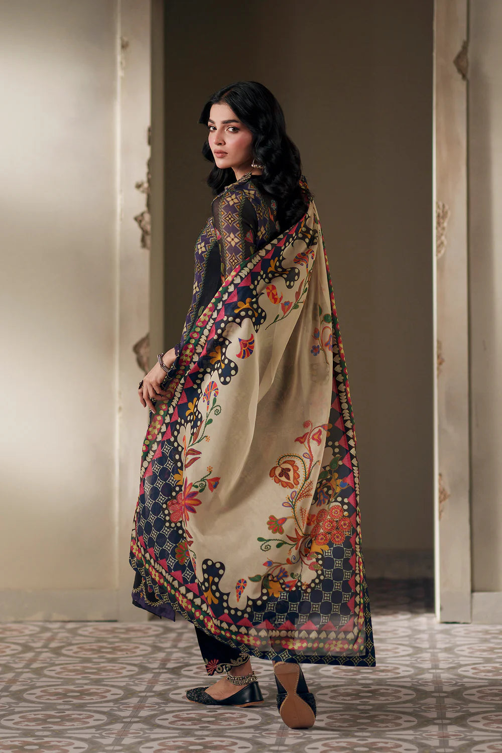 JET BLACK | E4004/103/902 | Rozana Collection SS '26- Drop 7 | Ethnc